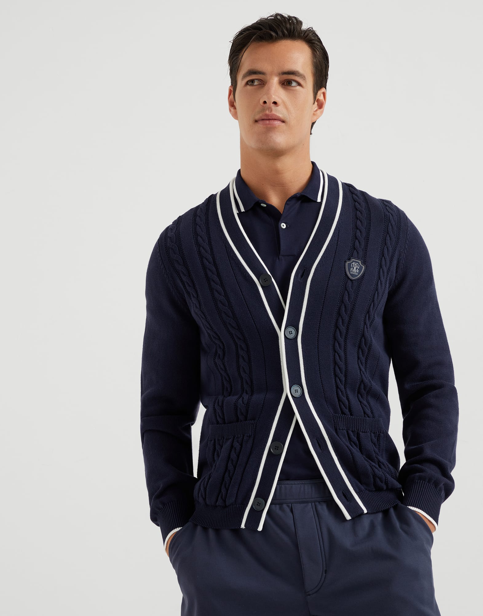 Cable knit cardigan