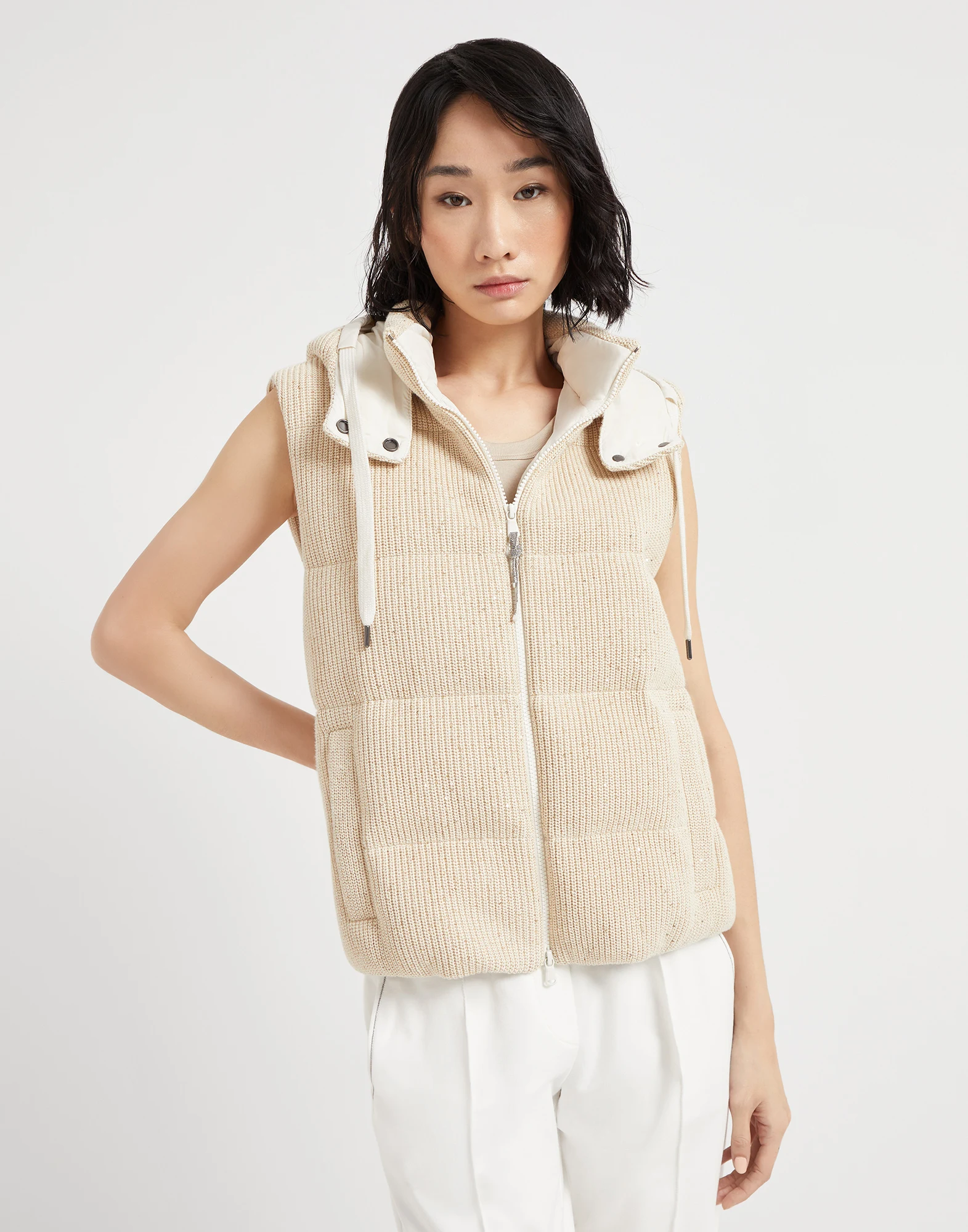 Knit down vest
