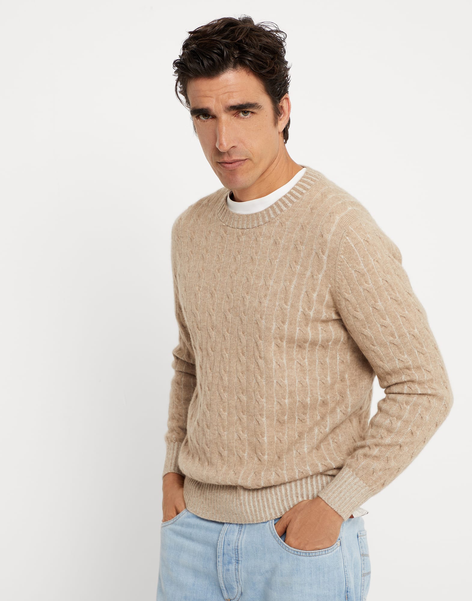 Cashmere vanise cable knit sweater