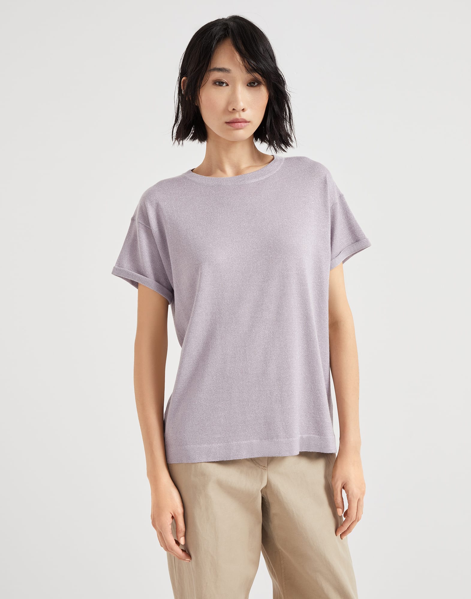 Cashmere and silk lightweight sweater