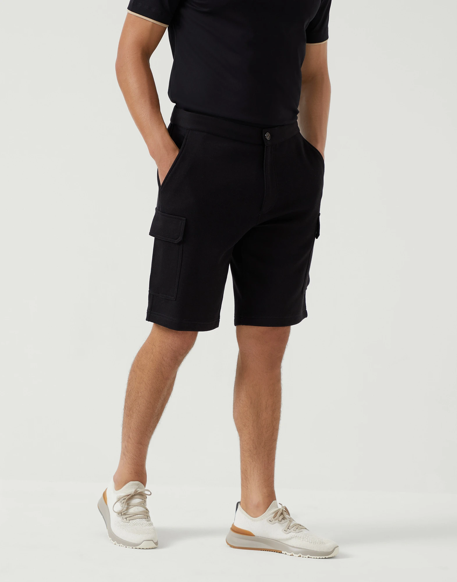 Double French terry Bermuda shorts