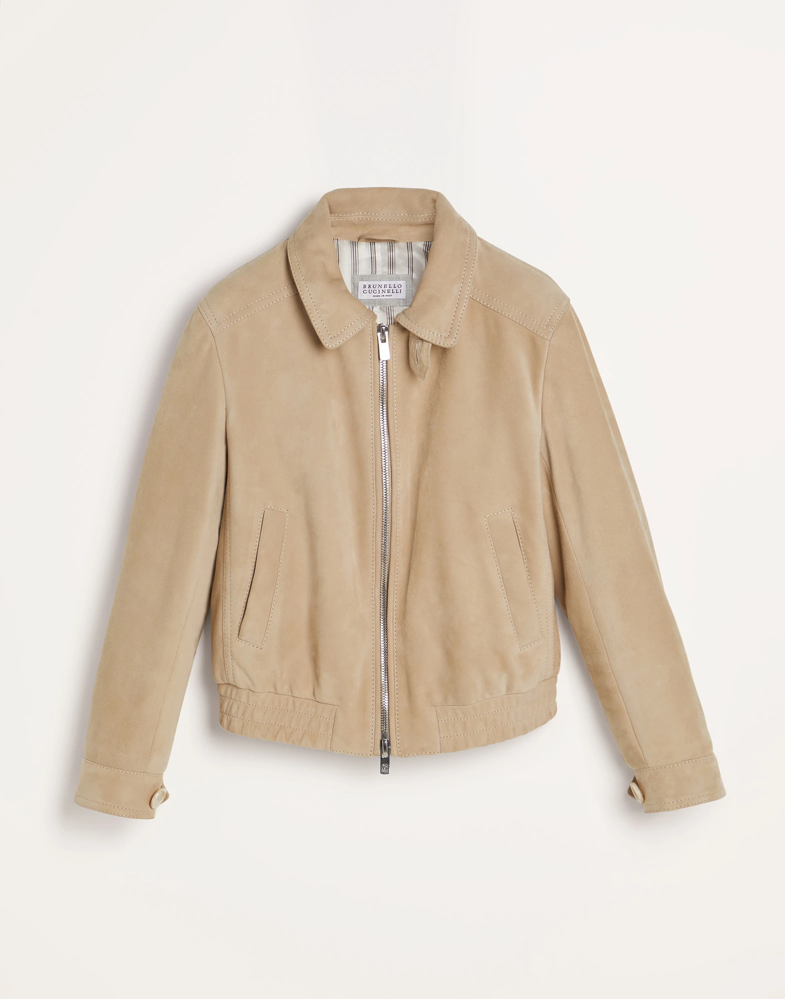 Suede outerwear jacket