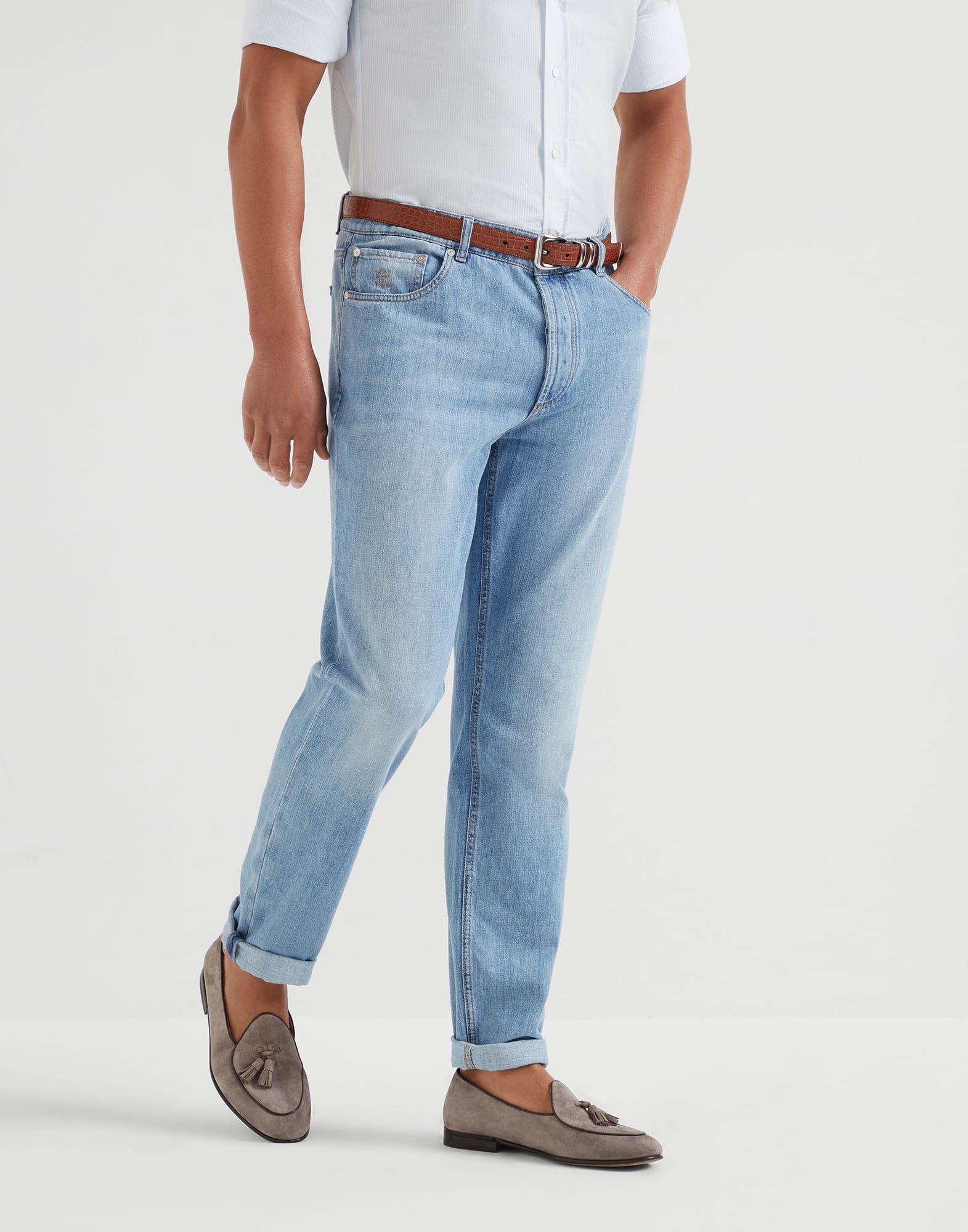 Lightweight denim trousers