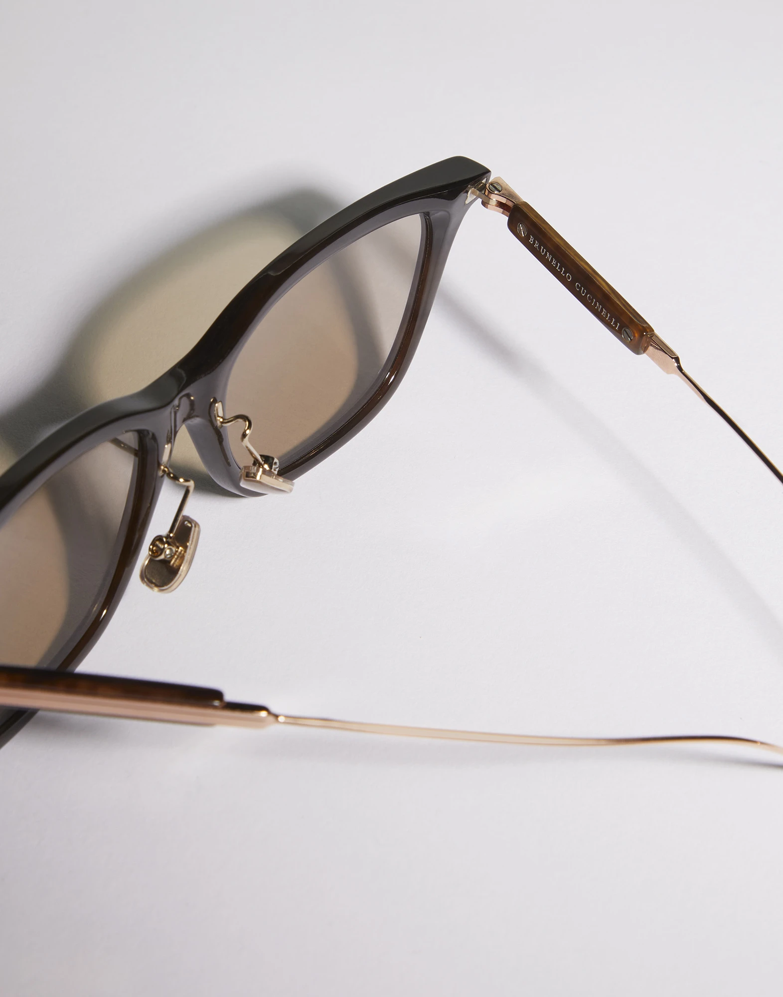 Sartorial Sunset horn and titanium sunglasses