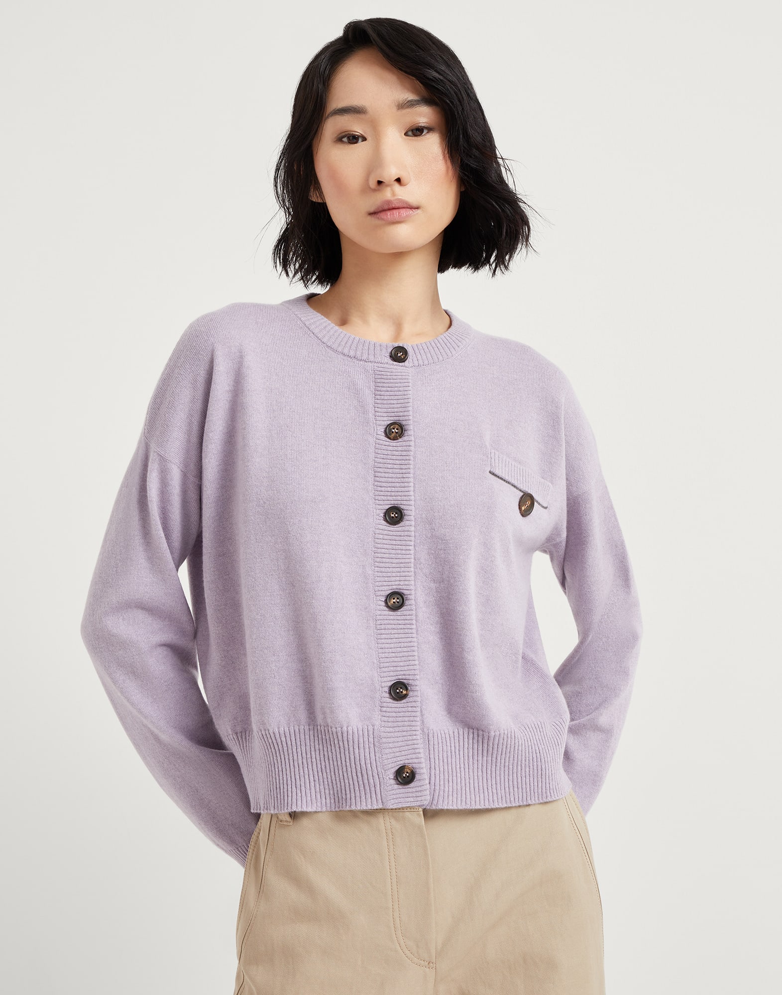 Cardigan with monili
