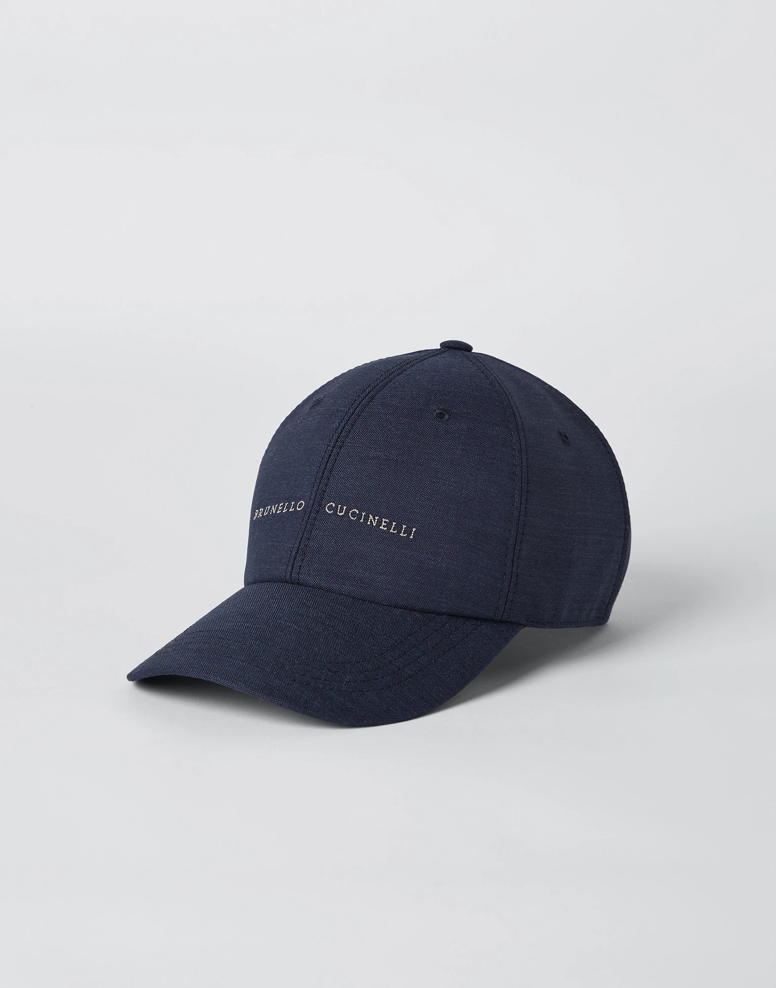 Virgin wool fresco baseball cap with embroidery