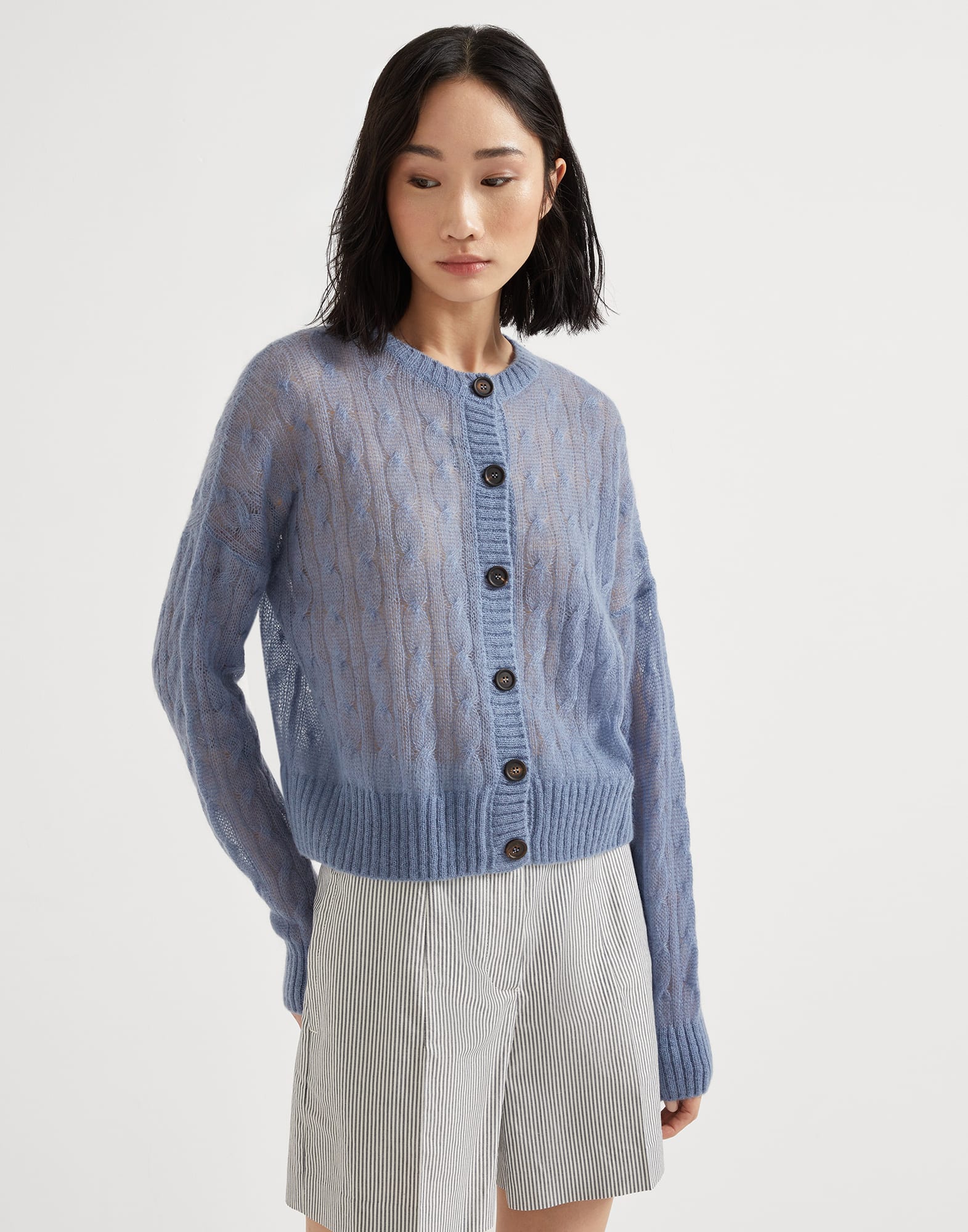 Cable knit cardigan