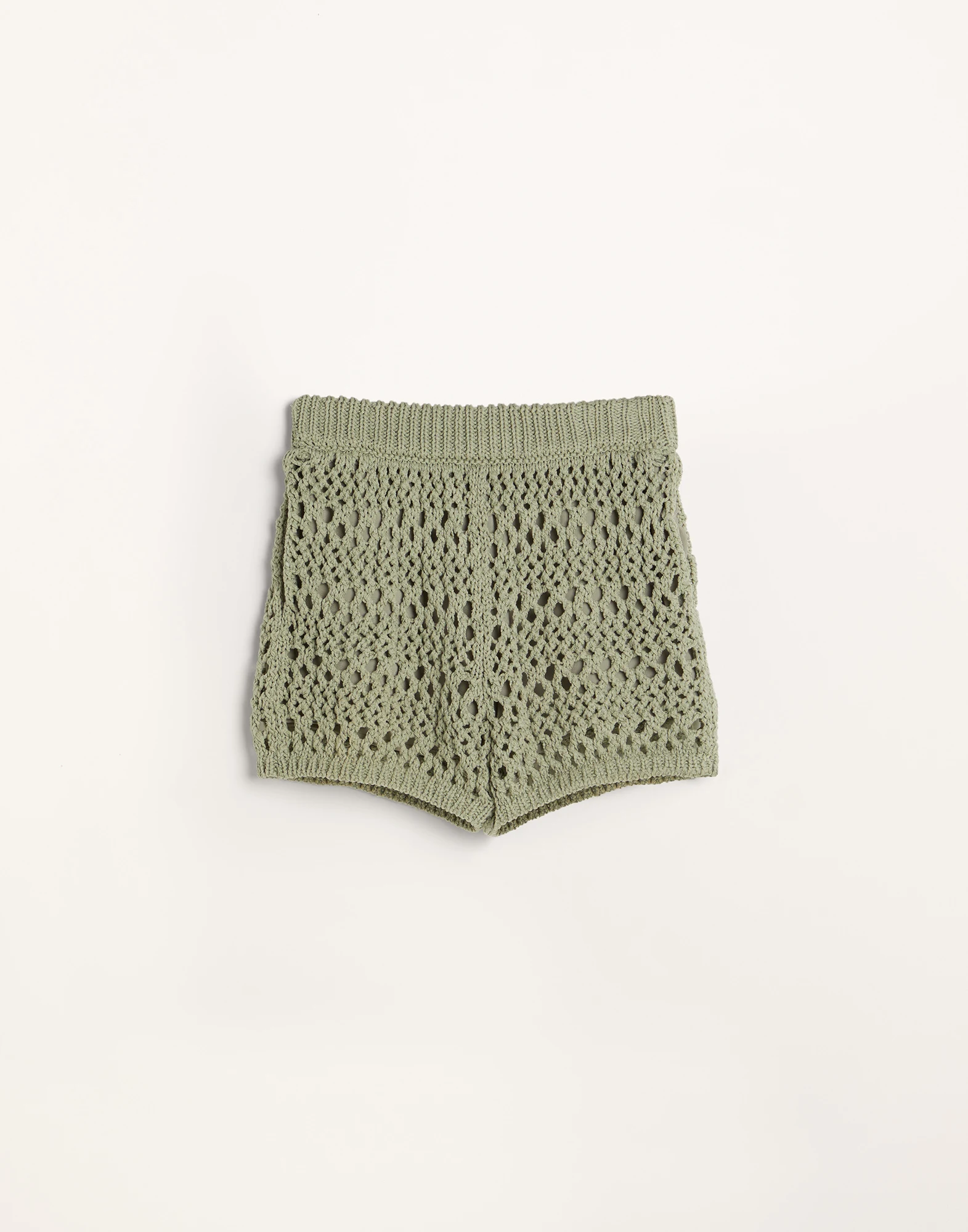 Techno cotton mesh knit shorts