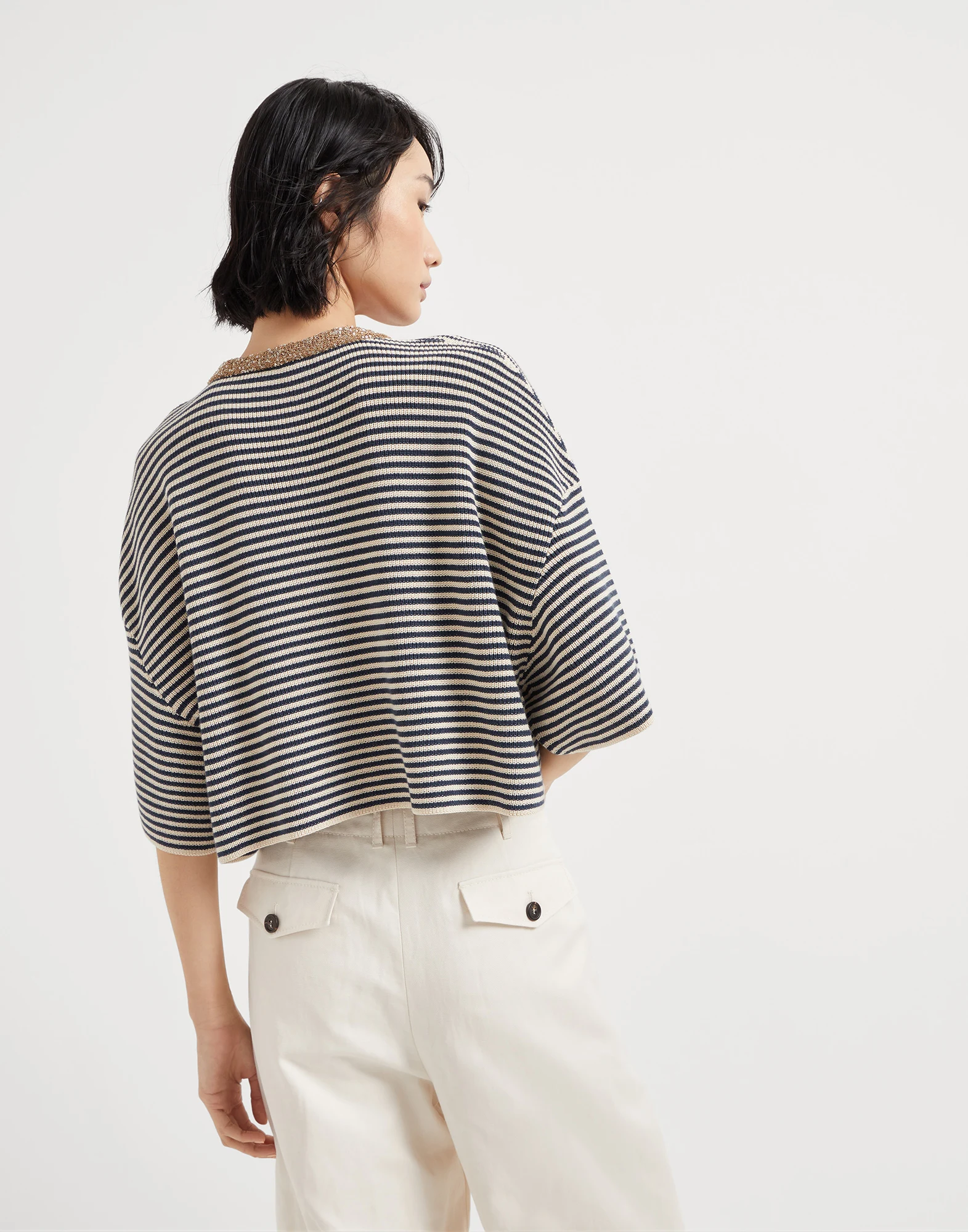 Cardigan with Dazzling Collar
