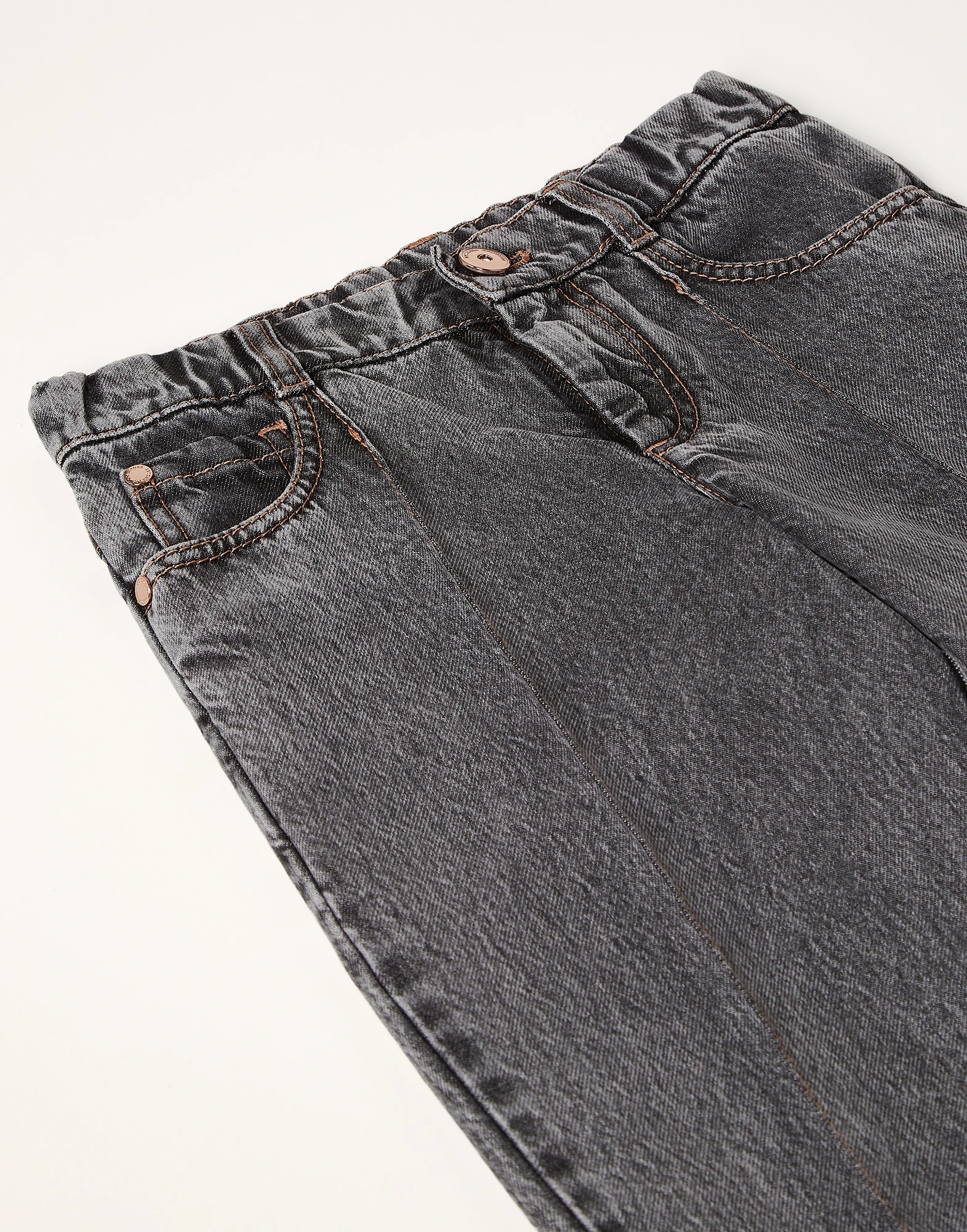 Classic denim track trousers with monili, Crte detail and elasticated cuffs