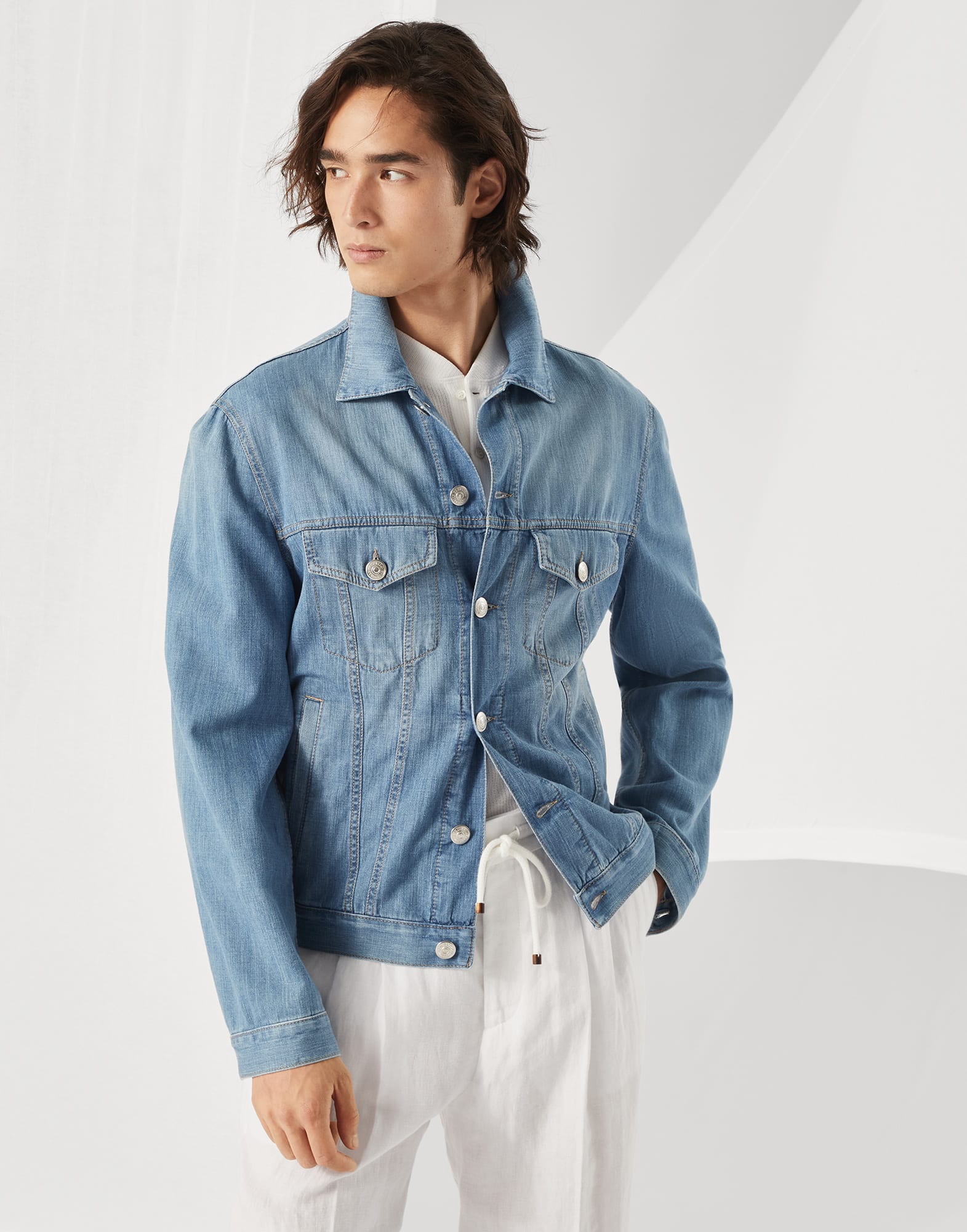 Denim four-pocket jacket