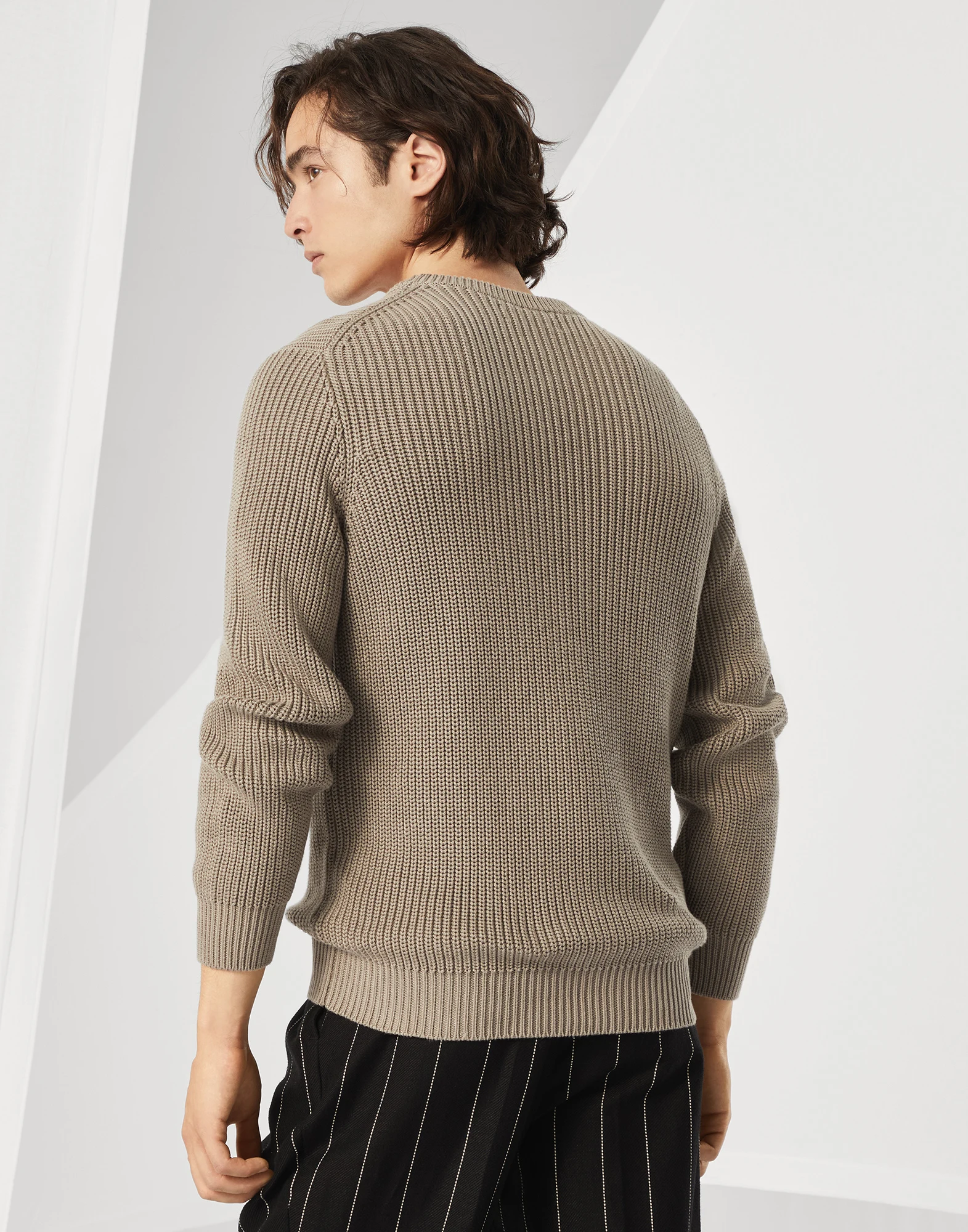 Half English Rib knit sweater