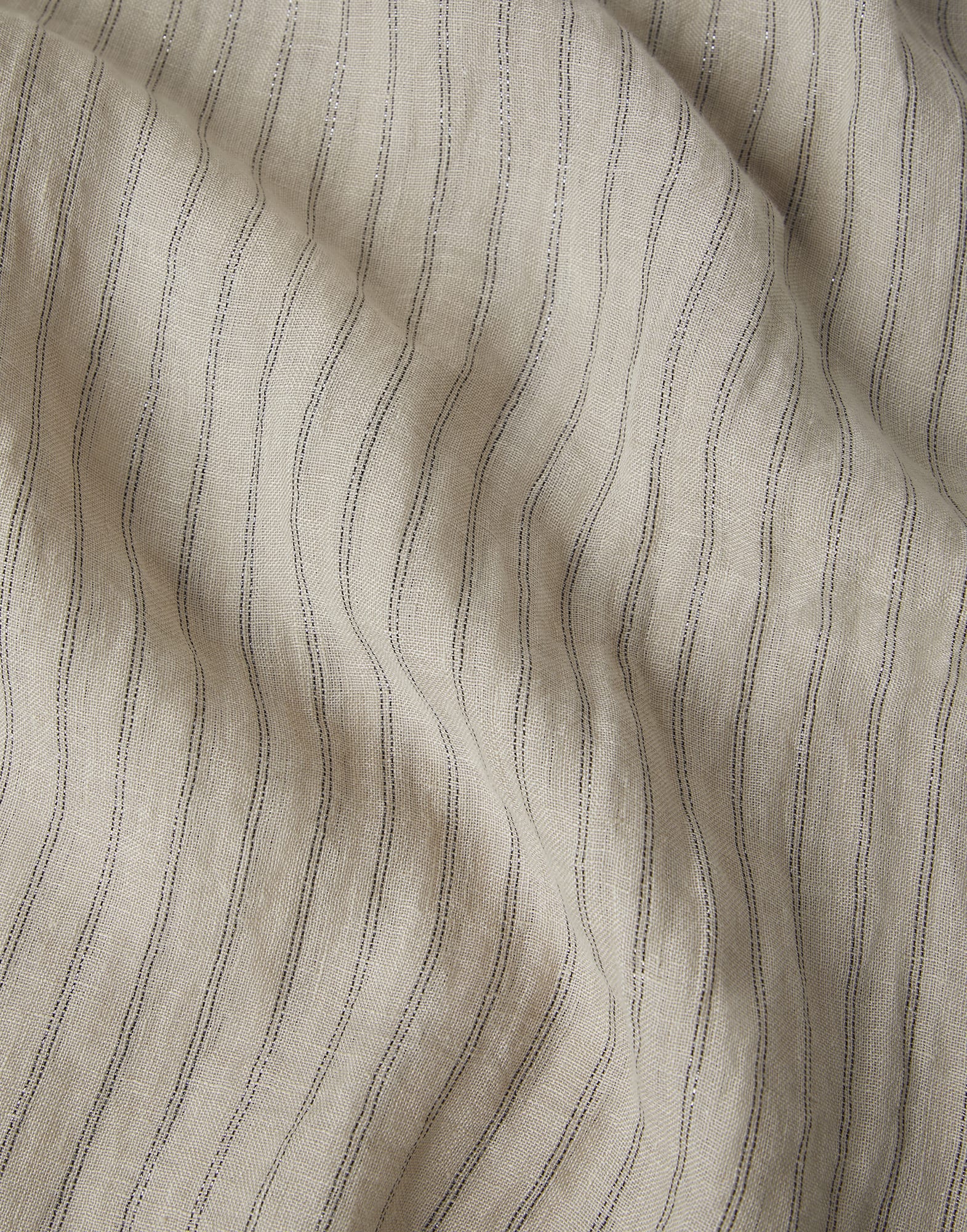Linen sparkling stripe scarf