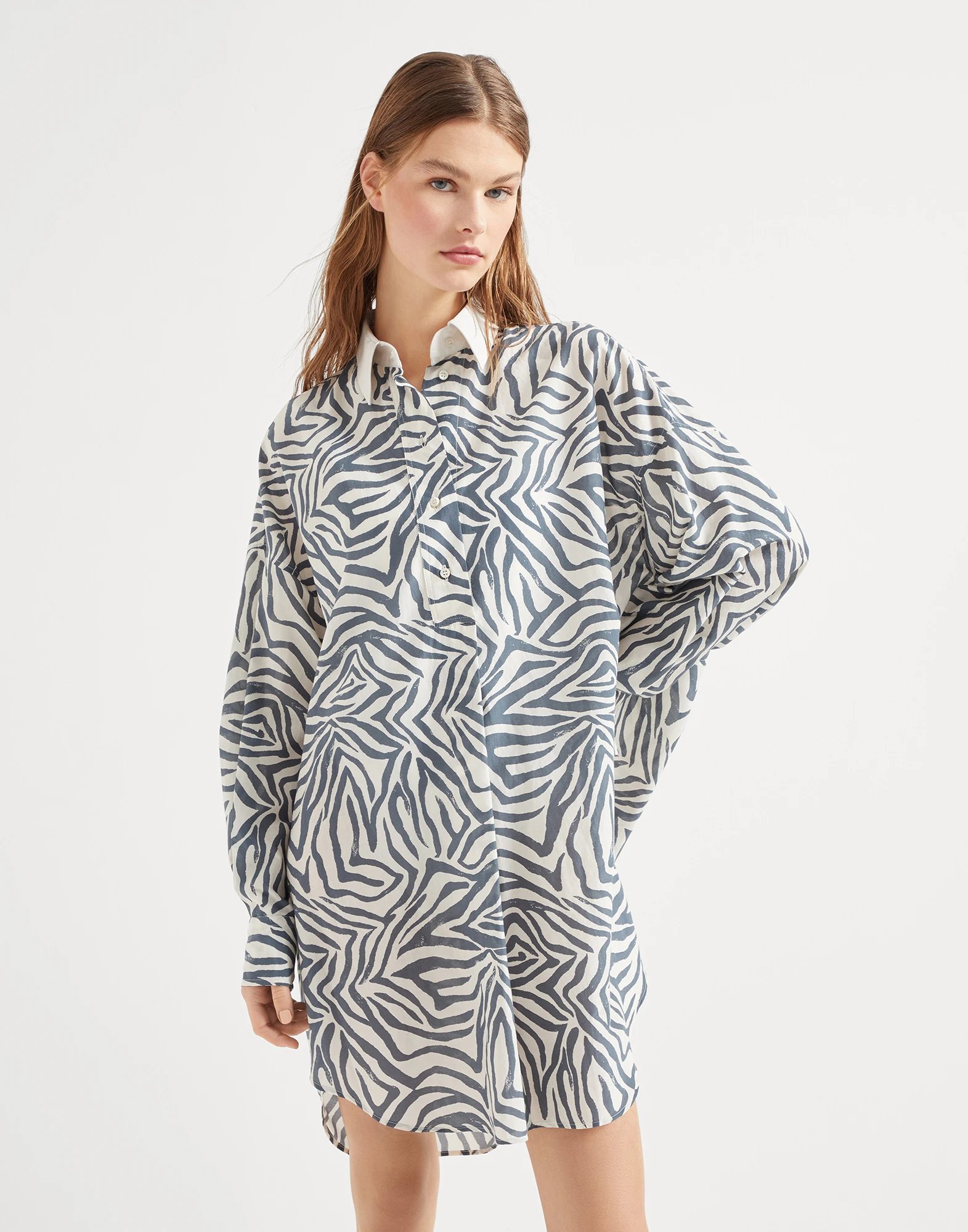 Ethnic Print chemisier dress