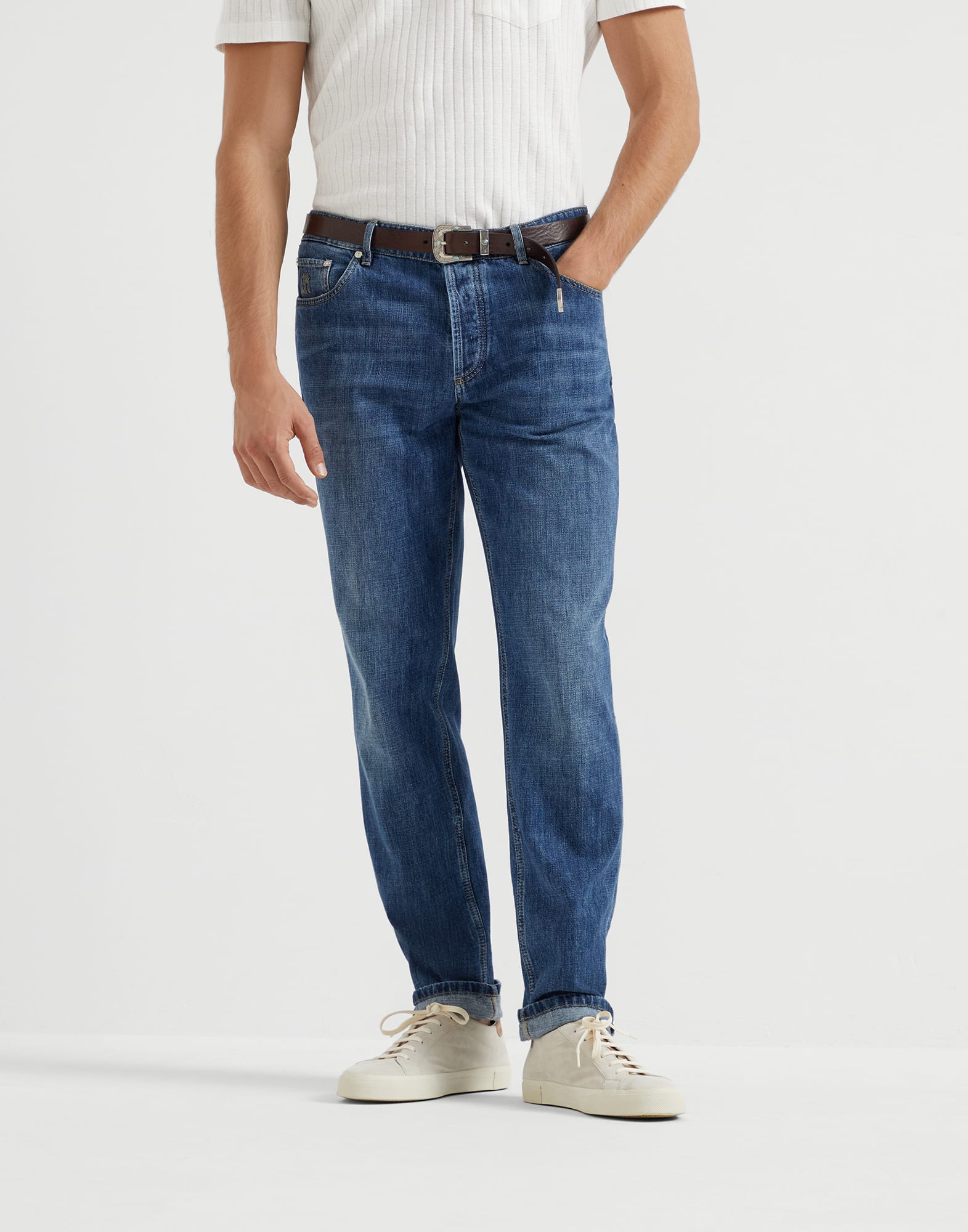 Lightweight denim trousers