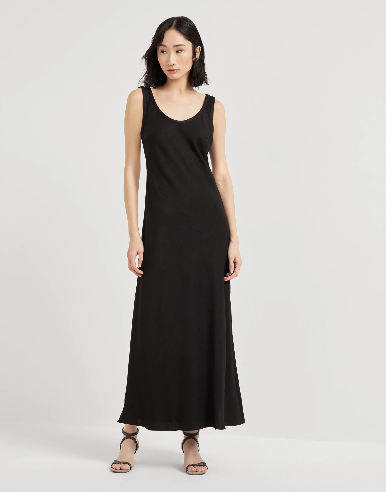 Fluid twill Tank dress