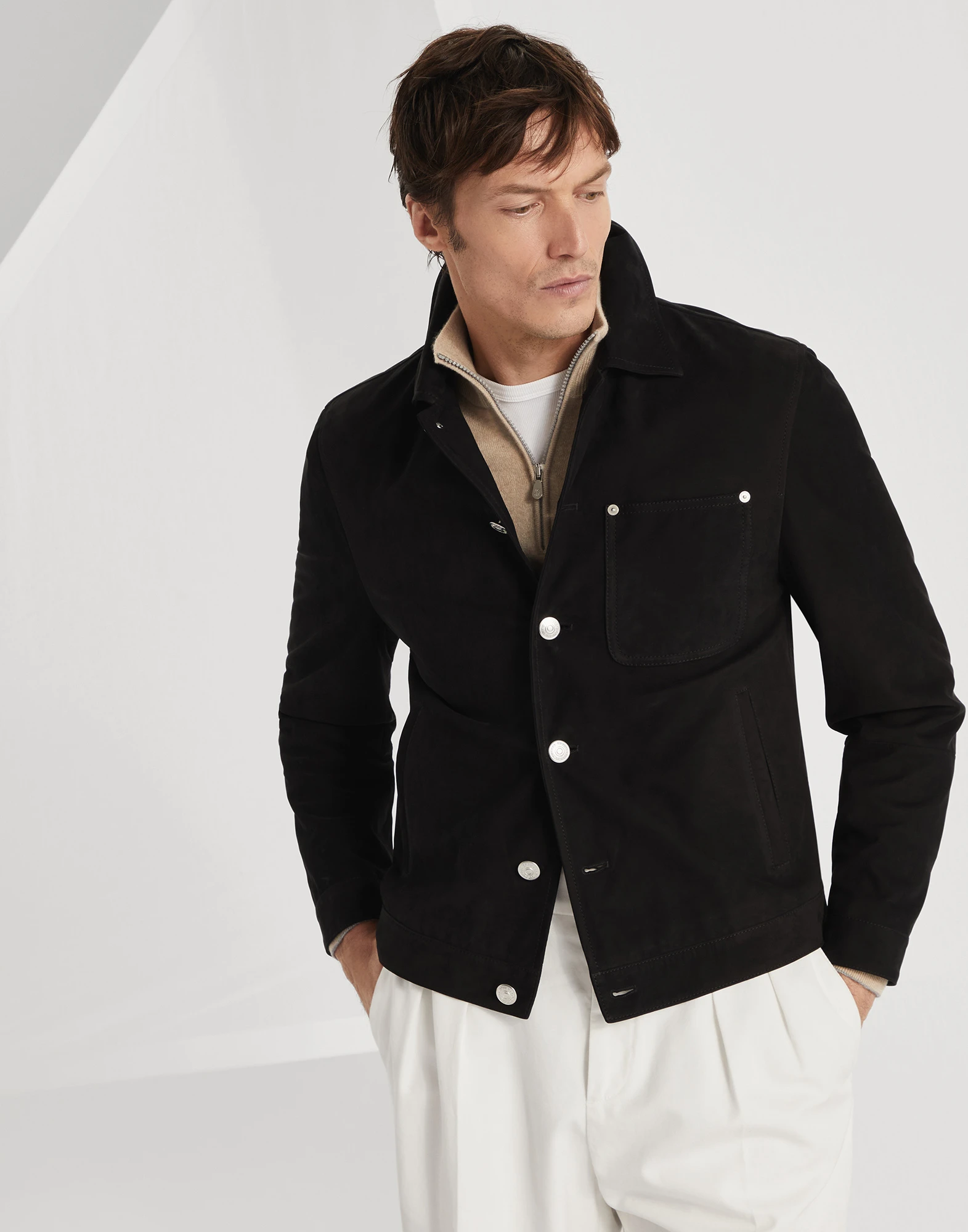 Shirt-style outerwear jacket