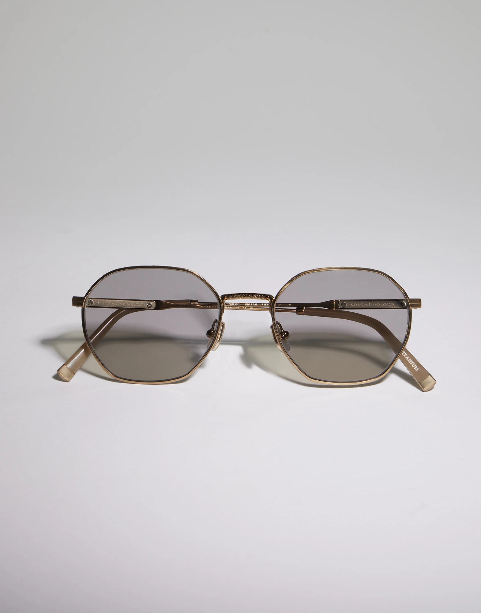 Intarsia Rays titanium sunglasses with polarized lenses