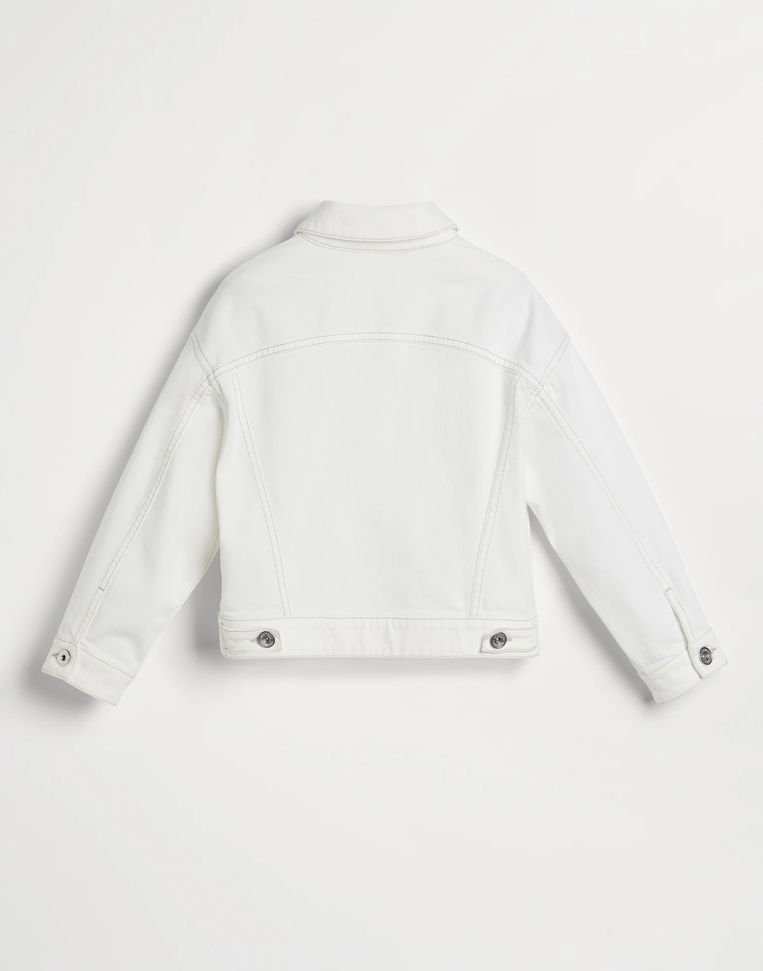 Denim outerwear jacket with monili