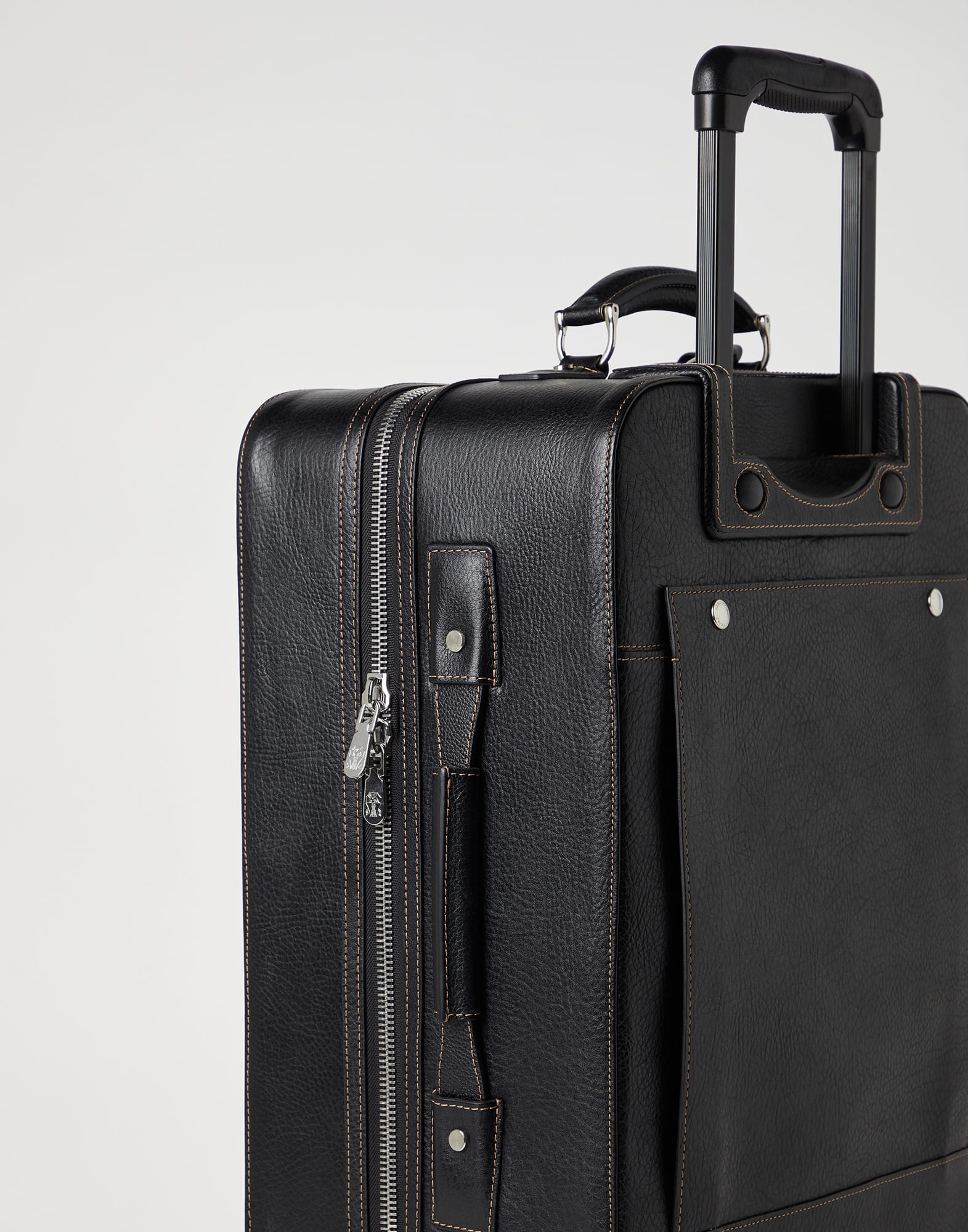 Grained calfskin trolley bag