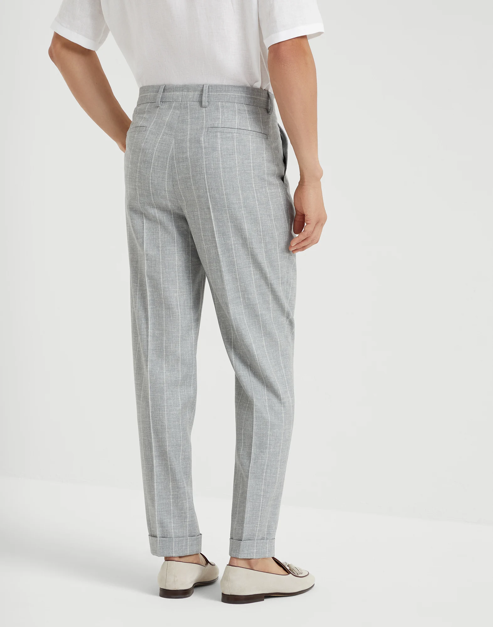 Chalk stripe trousers