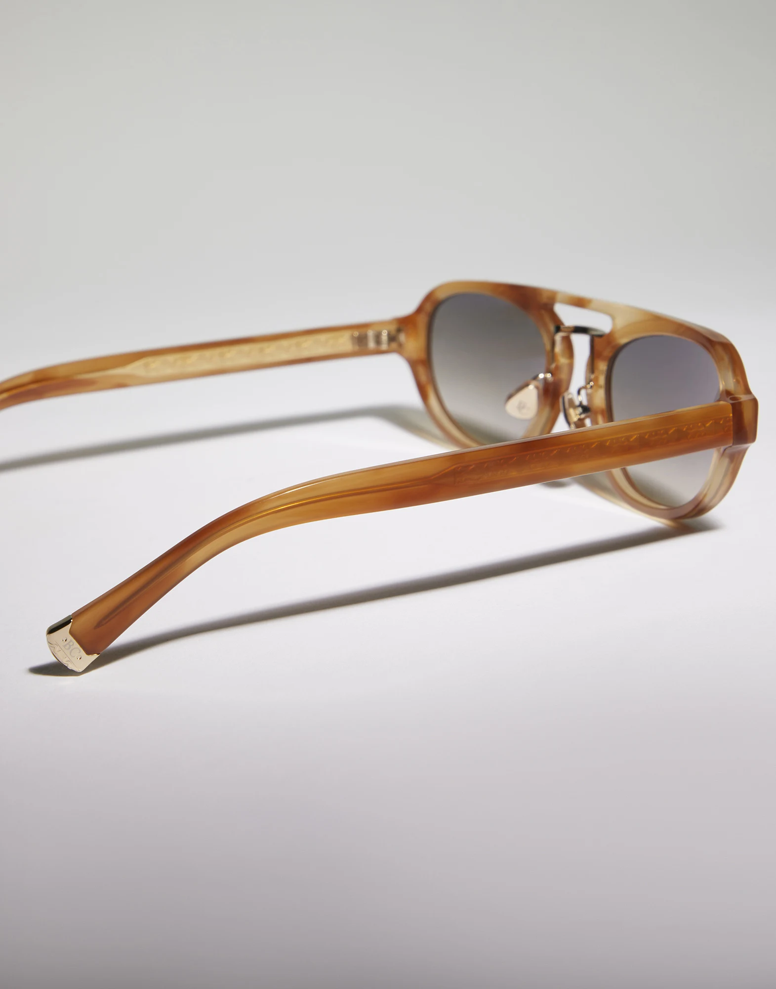 Intarsia Rays acetate sunglasses
