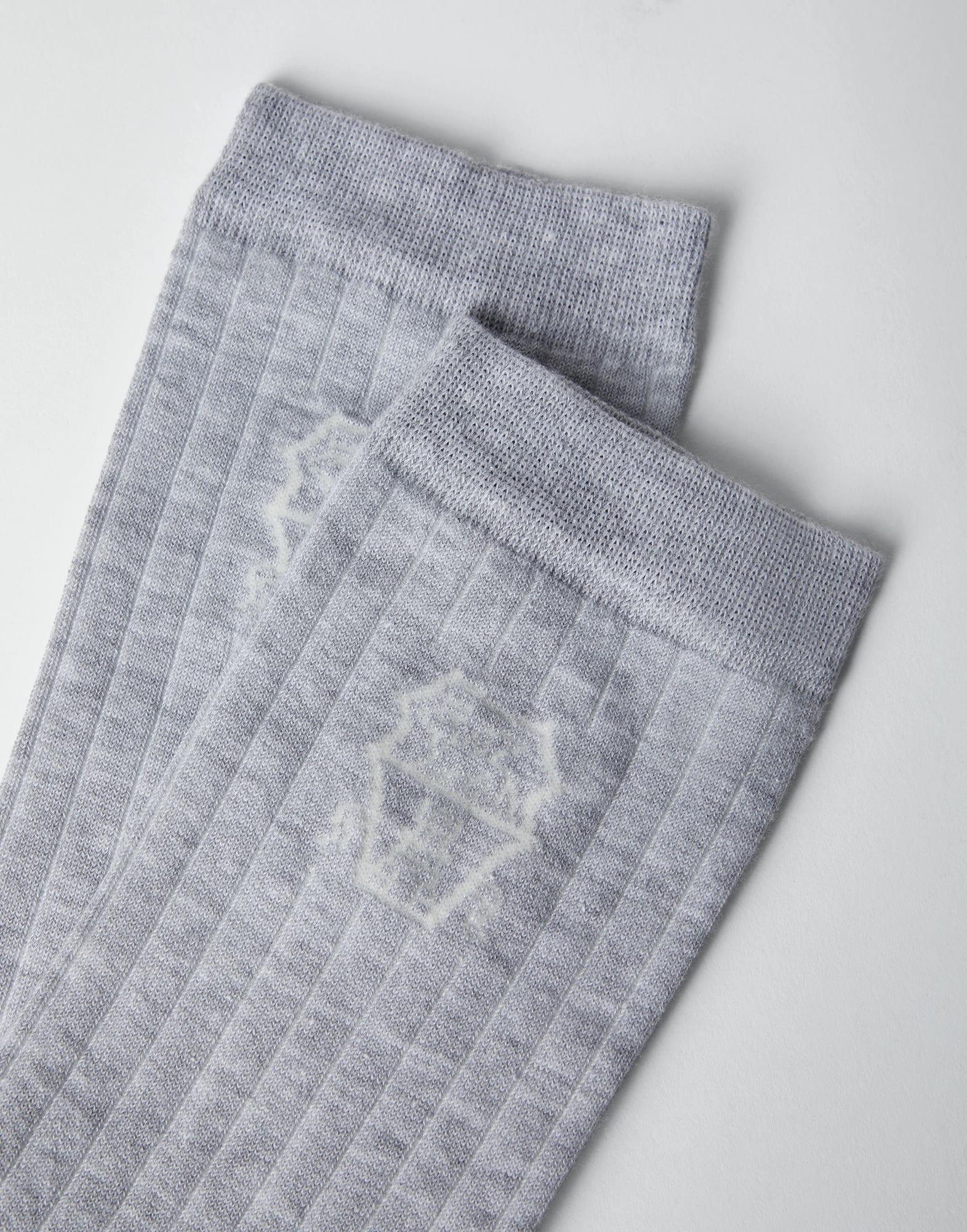 Cotton chalk stripe effect socks with logo