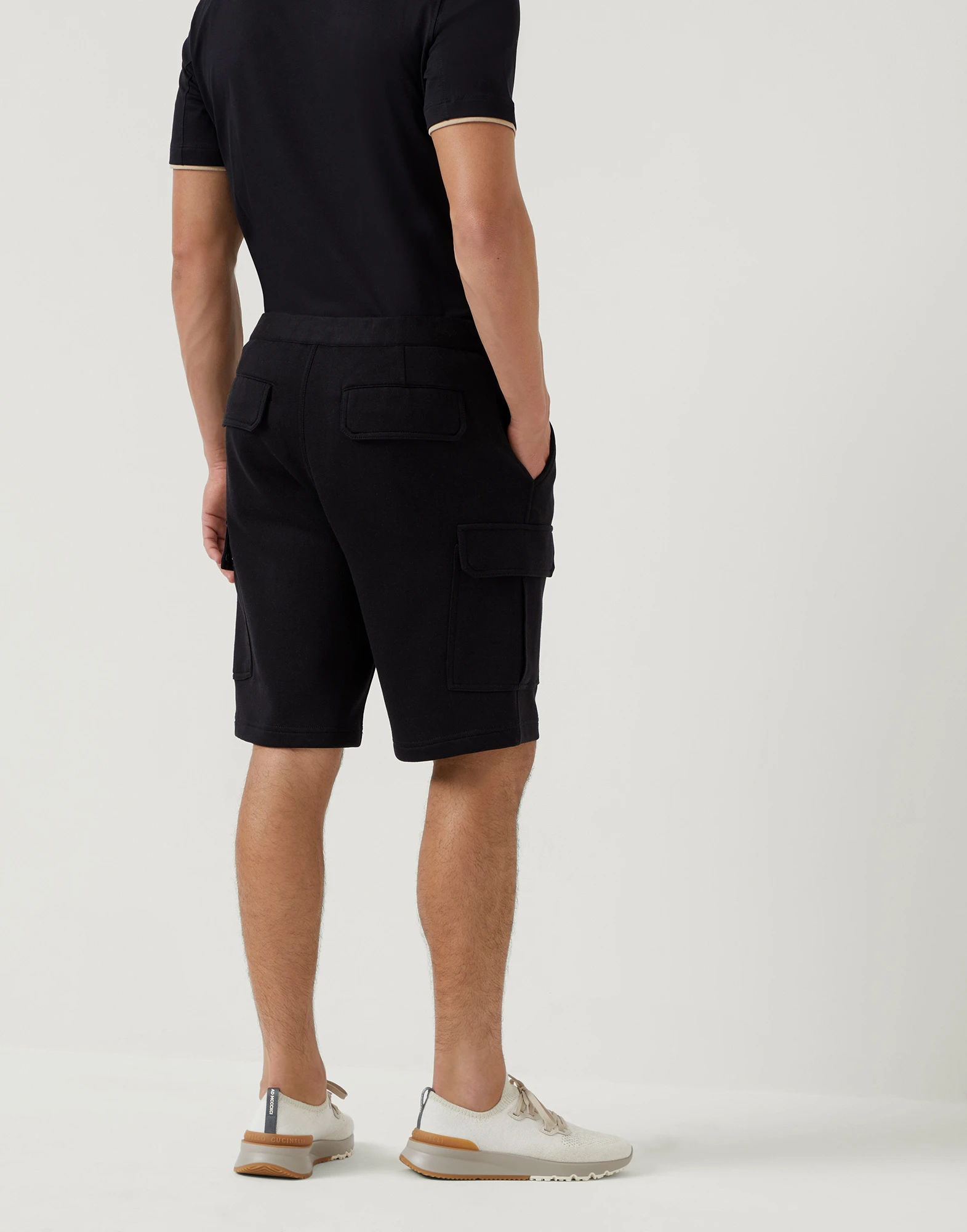 Double French terry Bermuda shorts