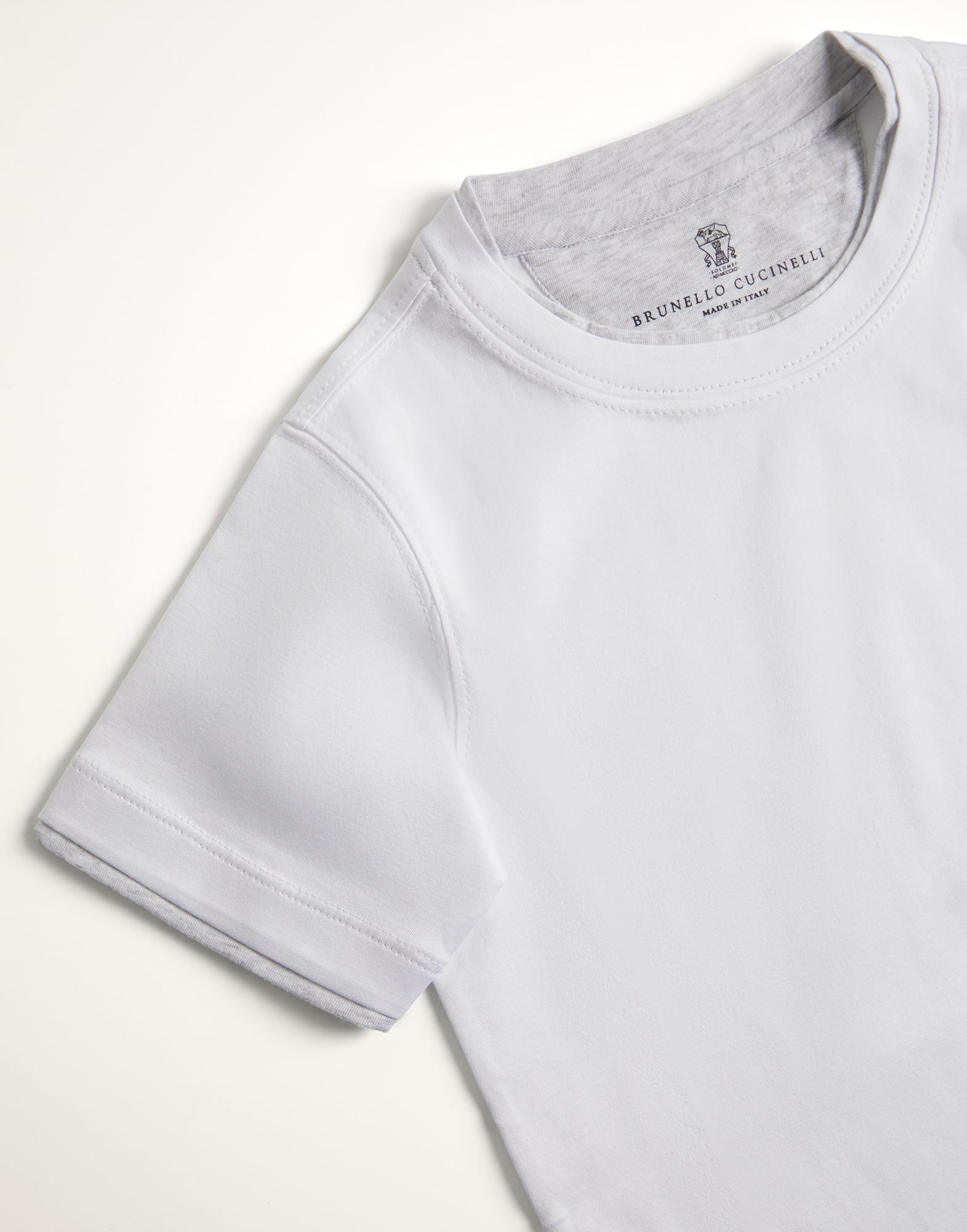Cotton jersey T-shirt with faux-layering