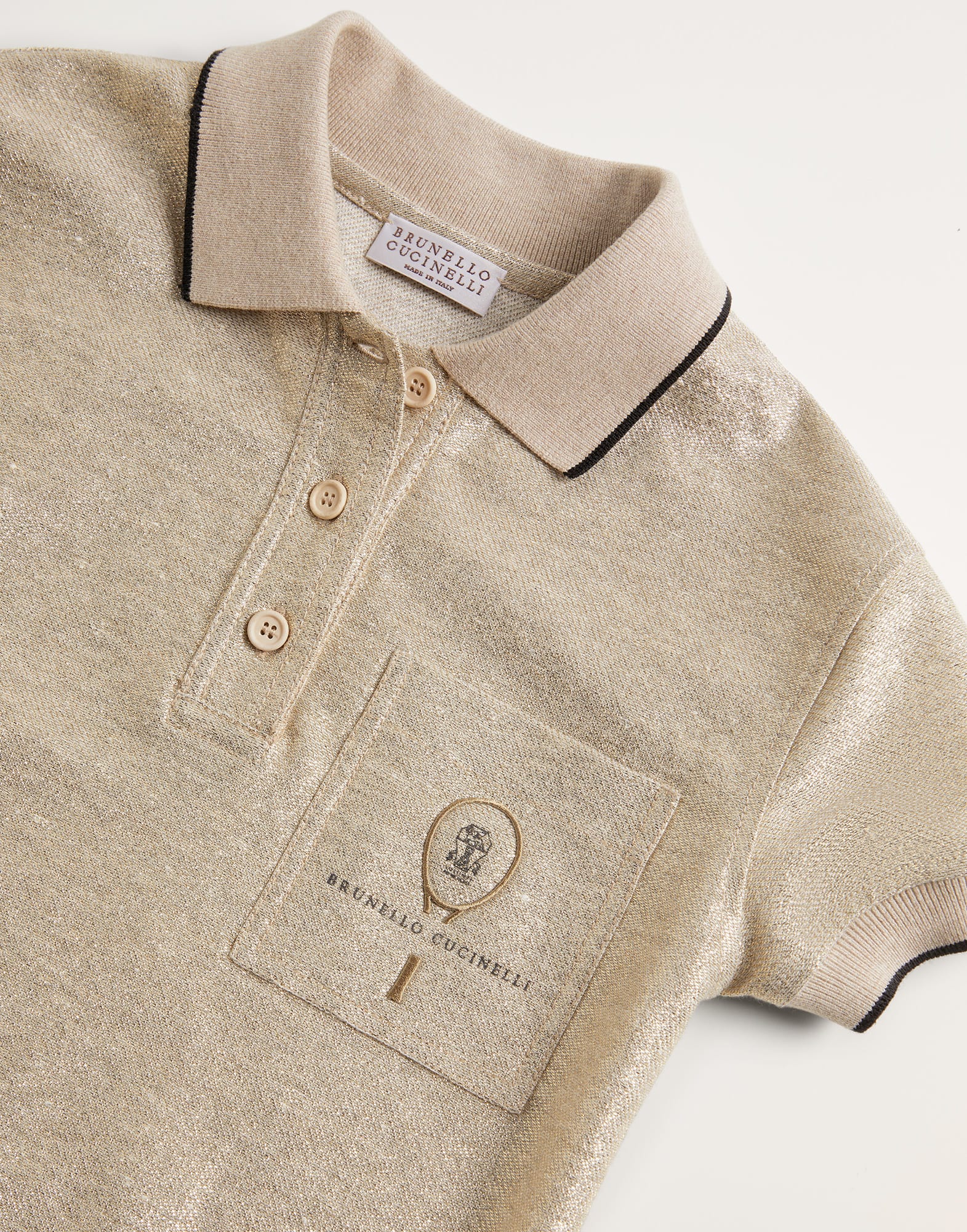 Linen and cotton sparkling jersey dress with tennis logo