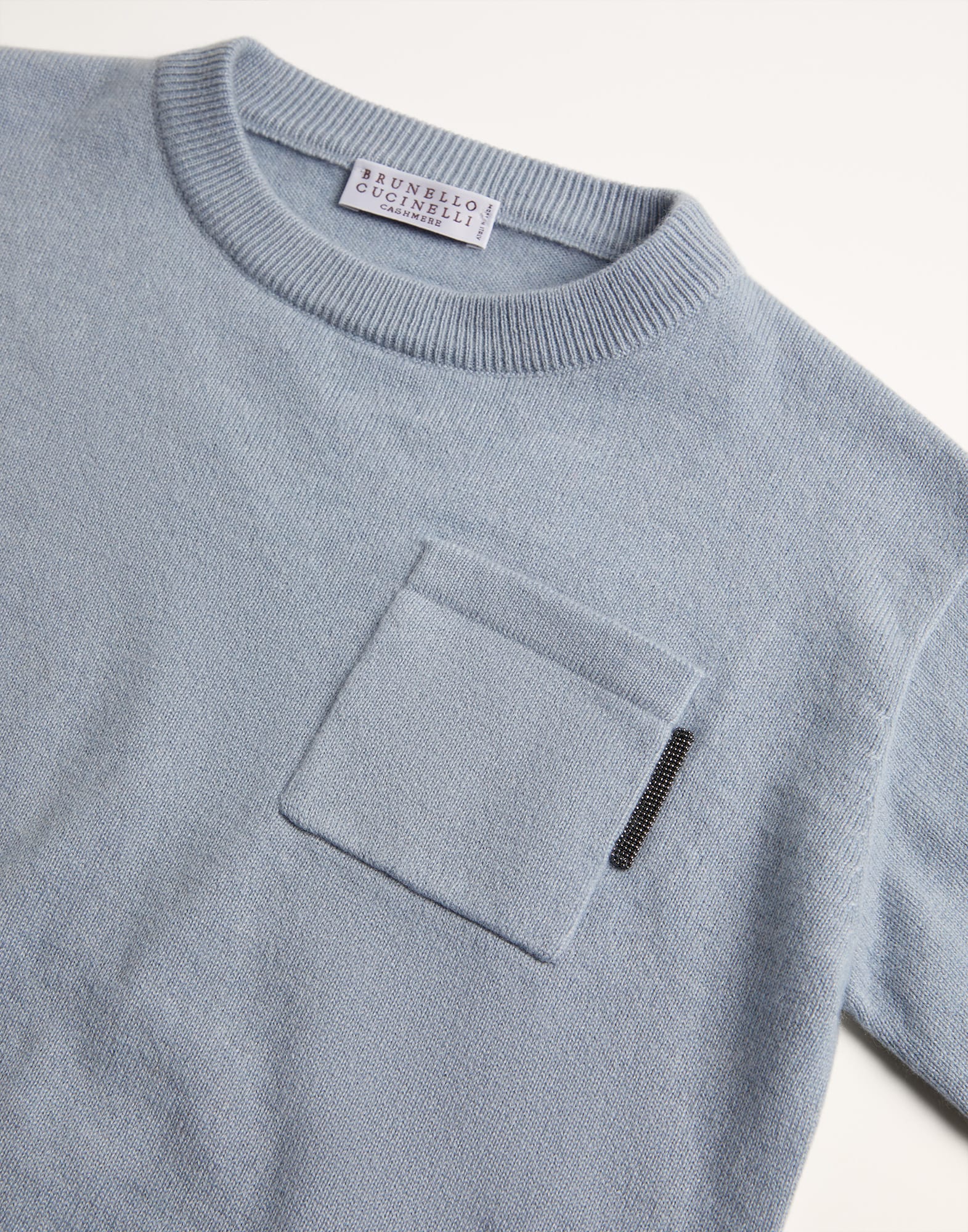 Cashmere sweater with monili