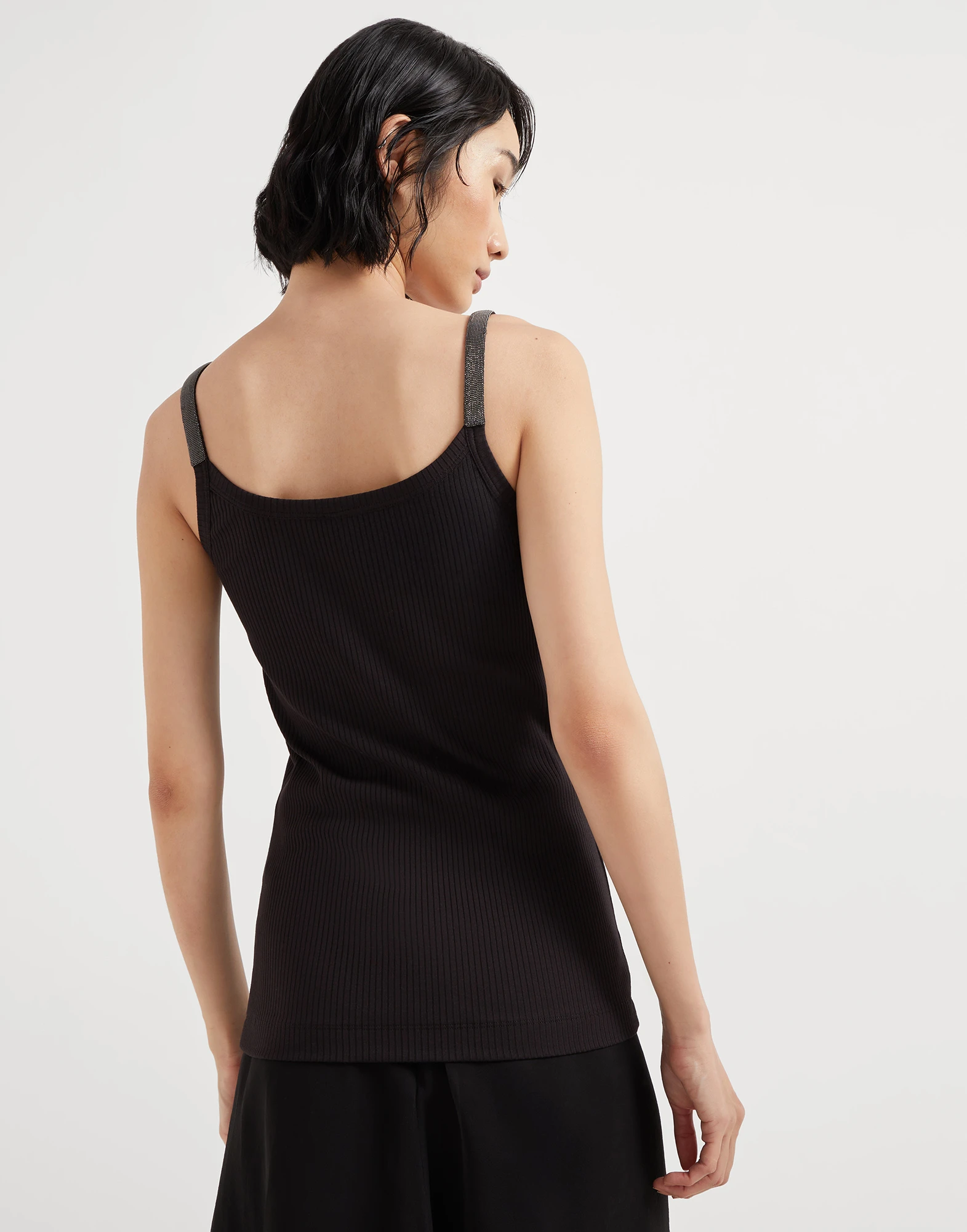 Ribbed jersey top