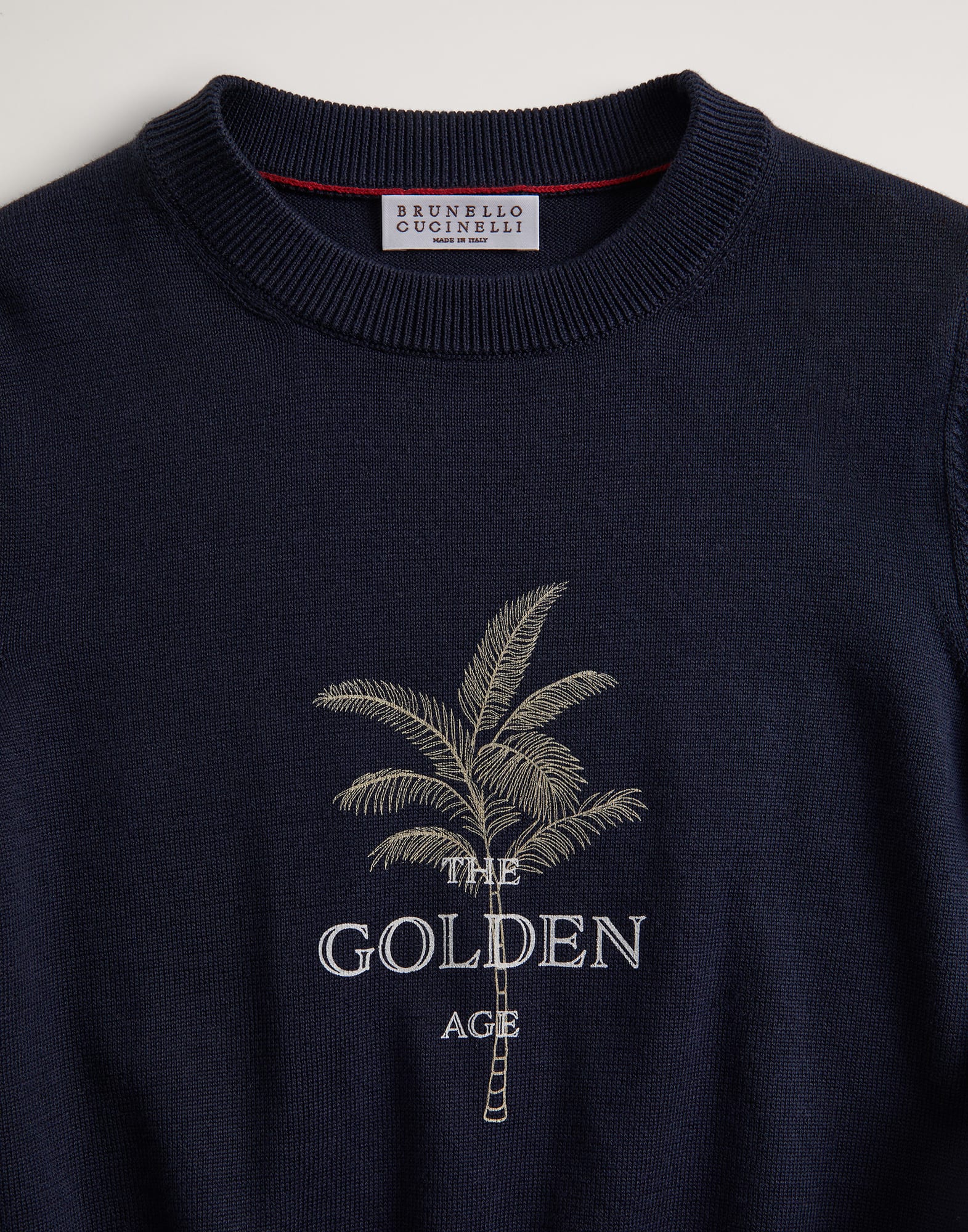 Cotton sweater with print