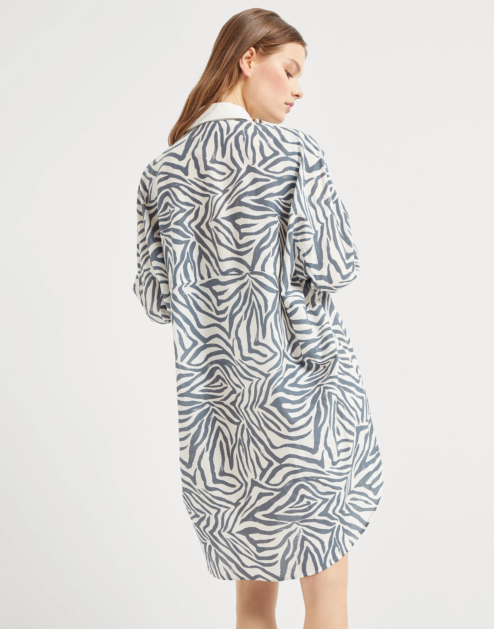 Ethnic Print chemisier dress