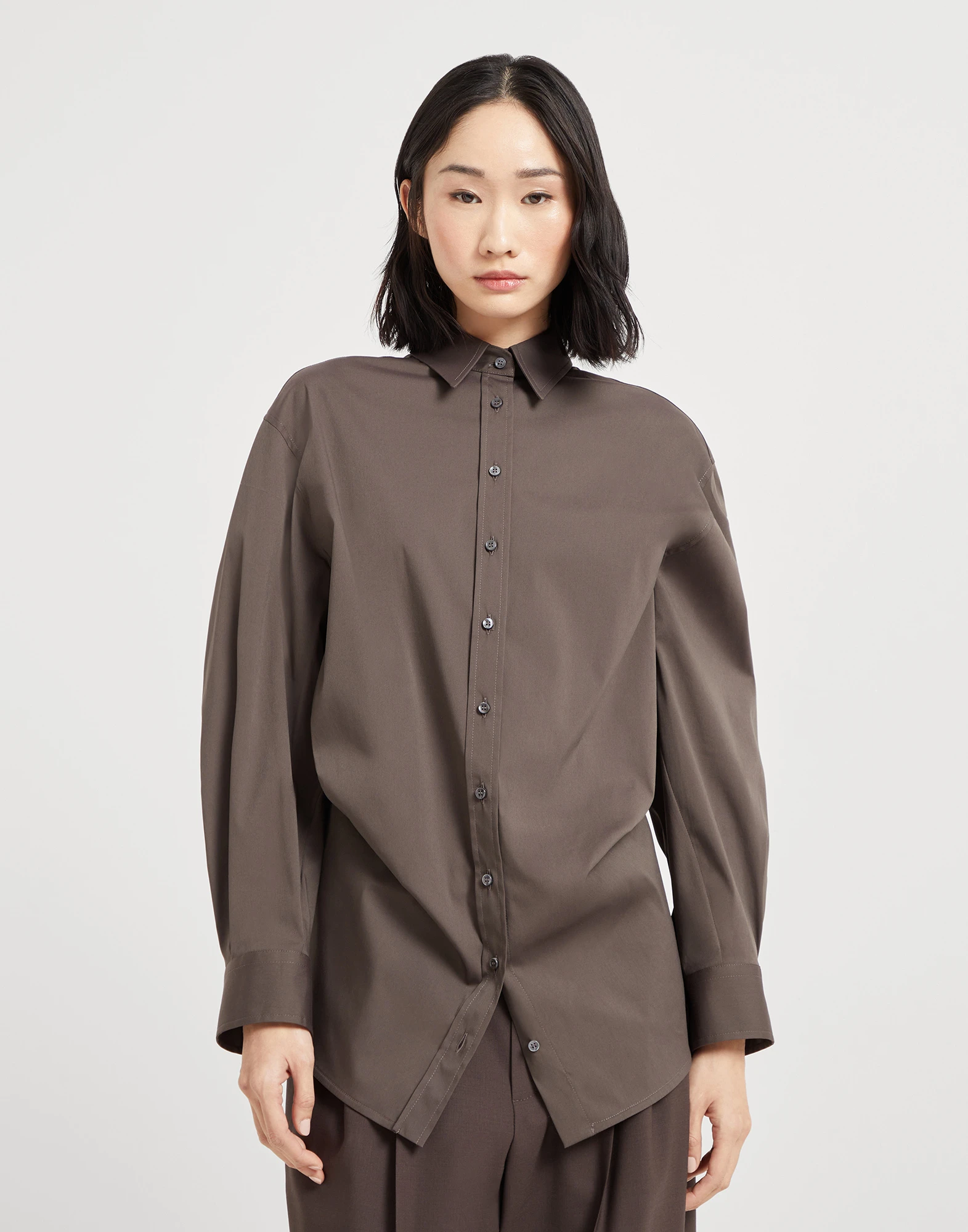 Stretch poplin shirt