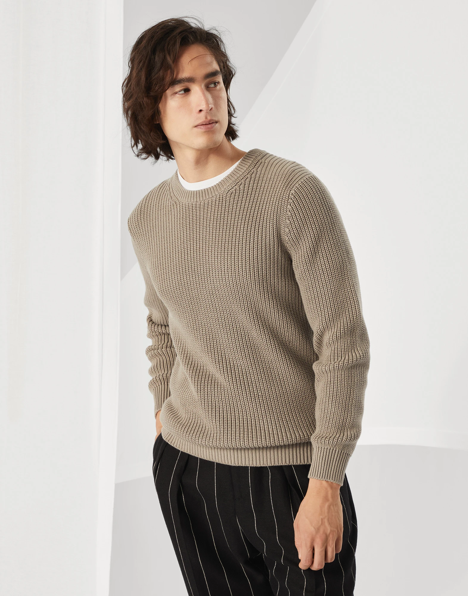 Half English Rib knit sweater
