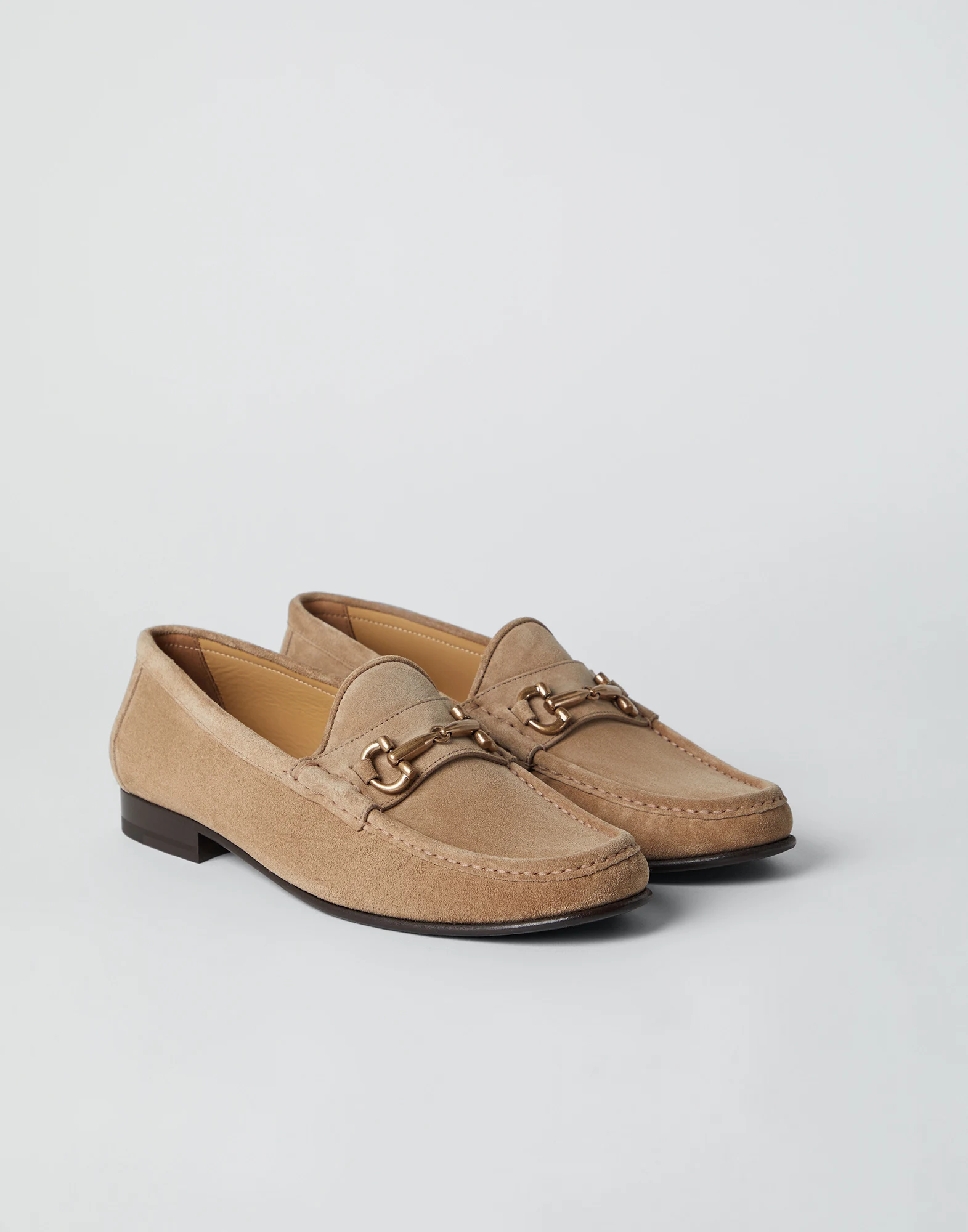 Suede loafers with bit
