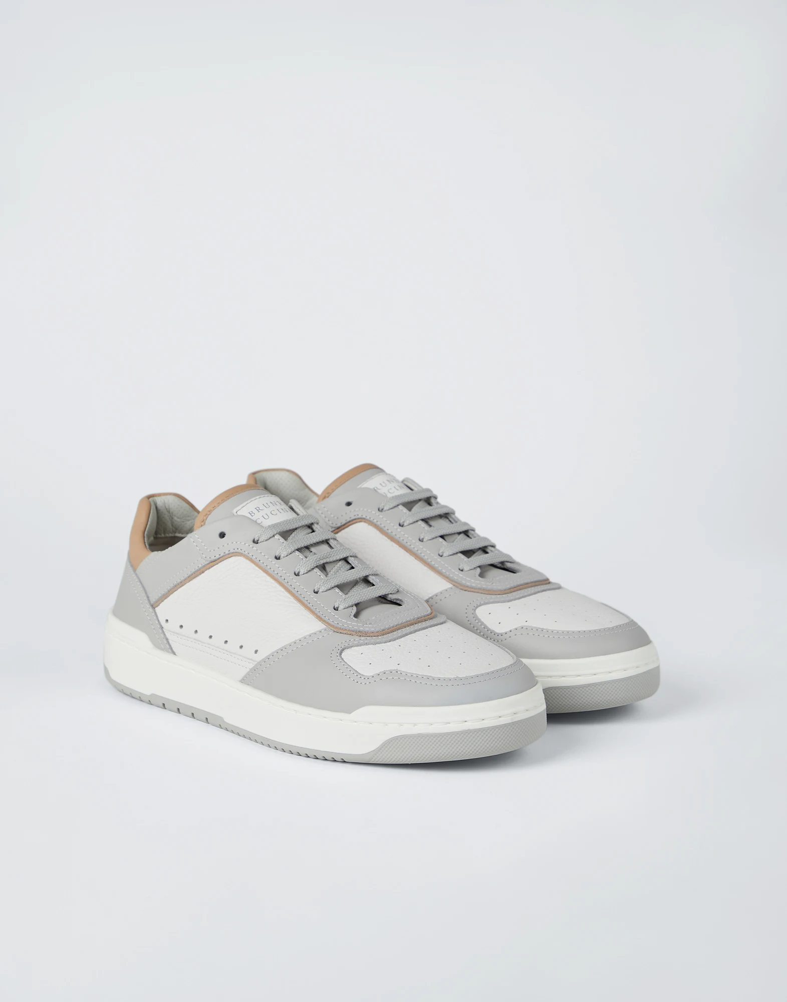 Calfskin basket sneakers