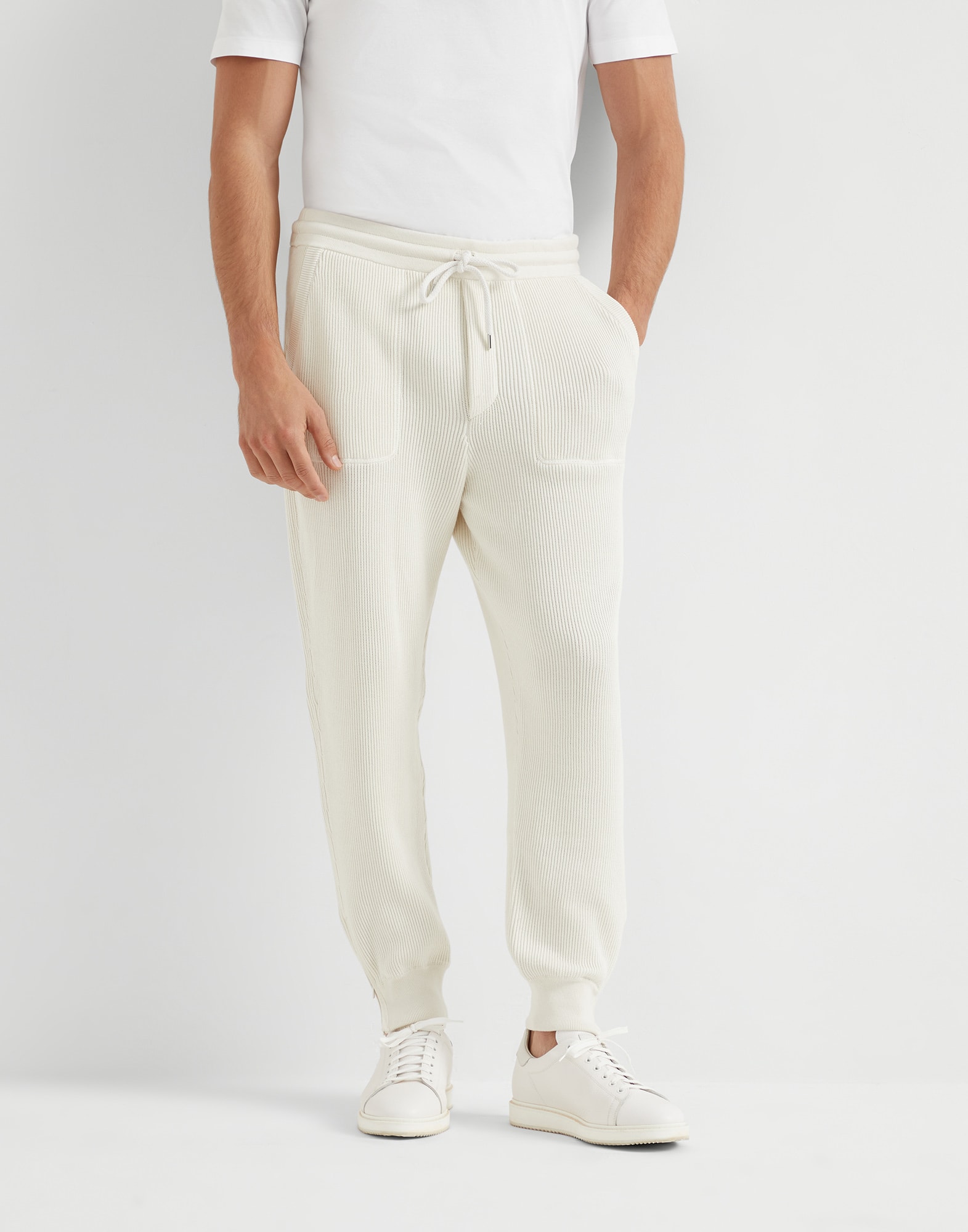 Cotton knit trousers