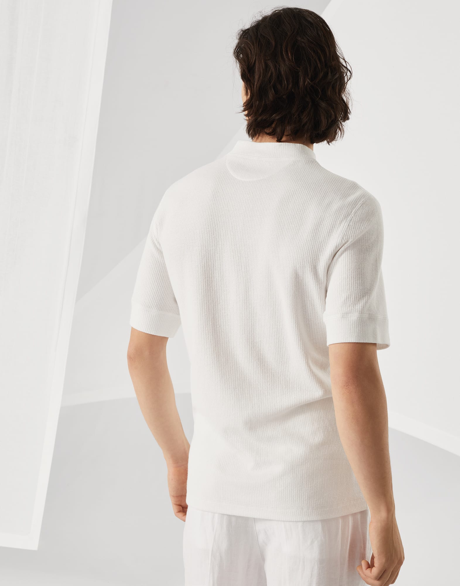 Henley collar T-shirt
