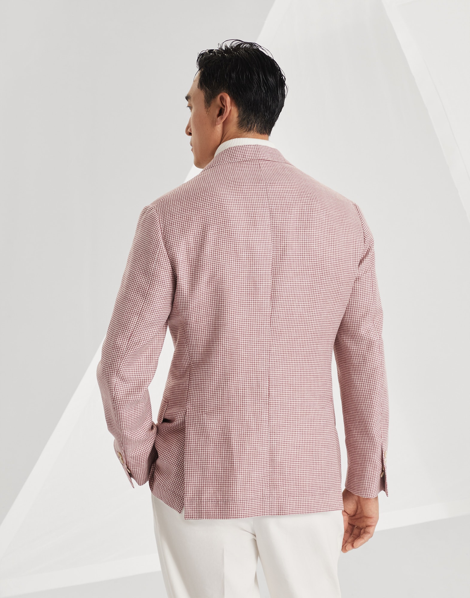 Houndstooth deconstructed blazer