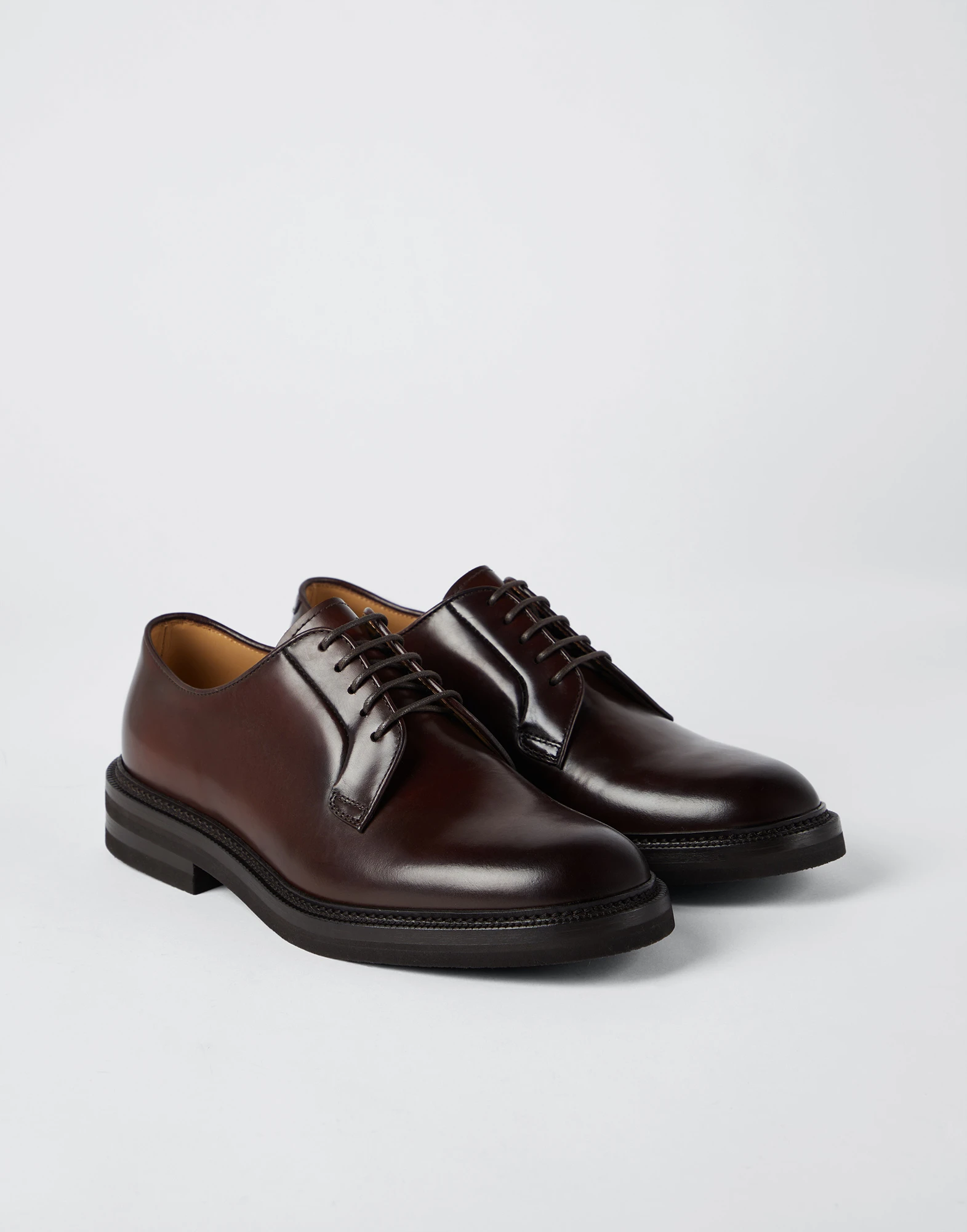 Aged calfskin Derbys