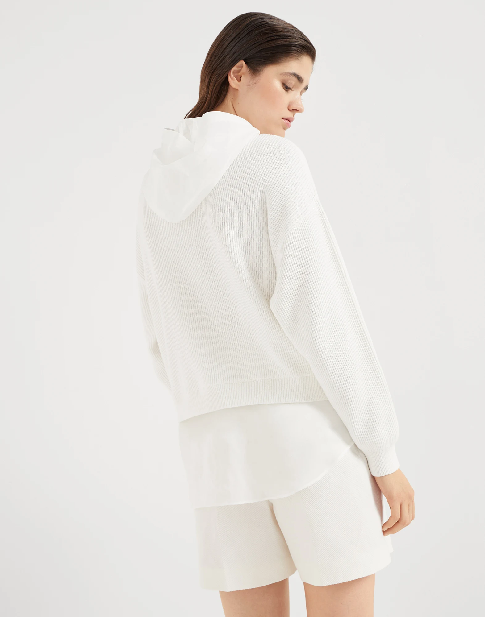 Faux Layered sweatshirt with monili