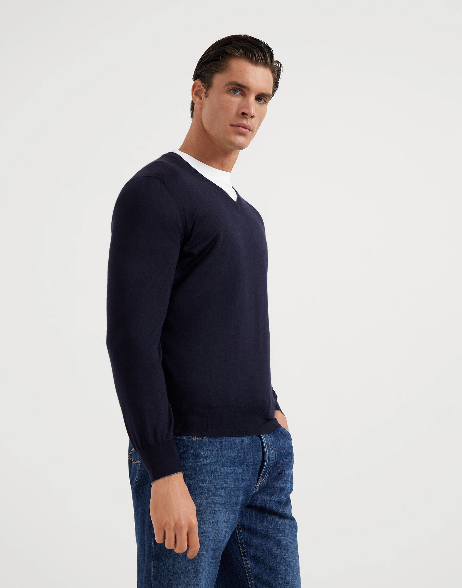 Cashmere and silk sweater