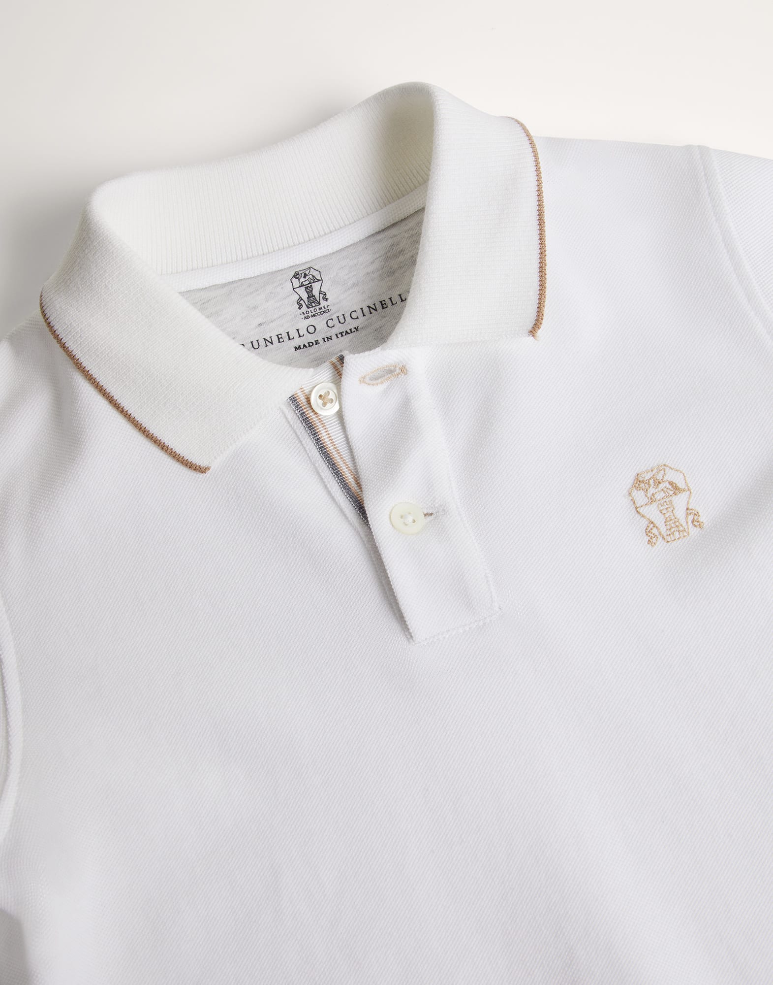 Cotton pique polo shirt with logo