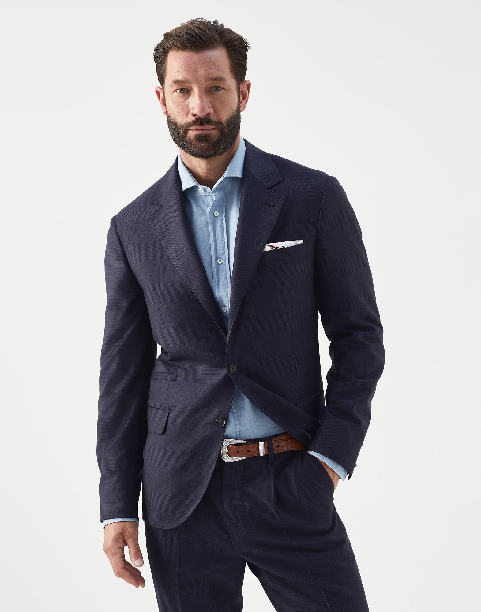 Virgin wool Prince of Wales blazer