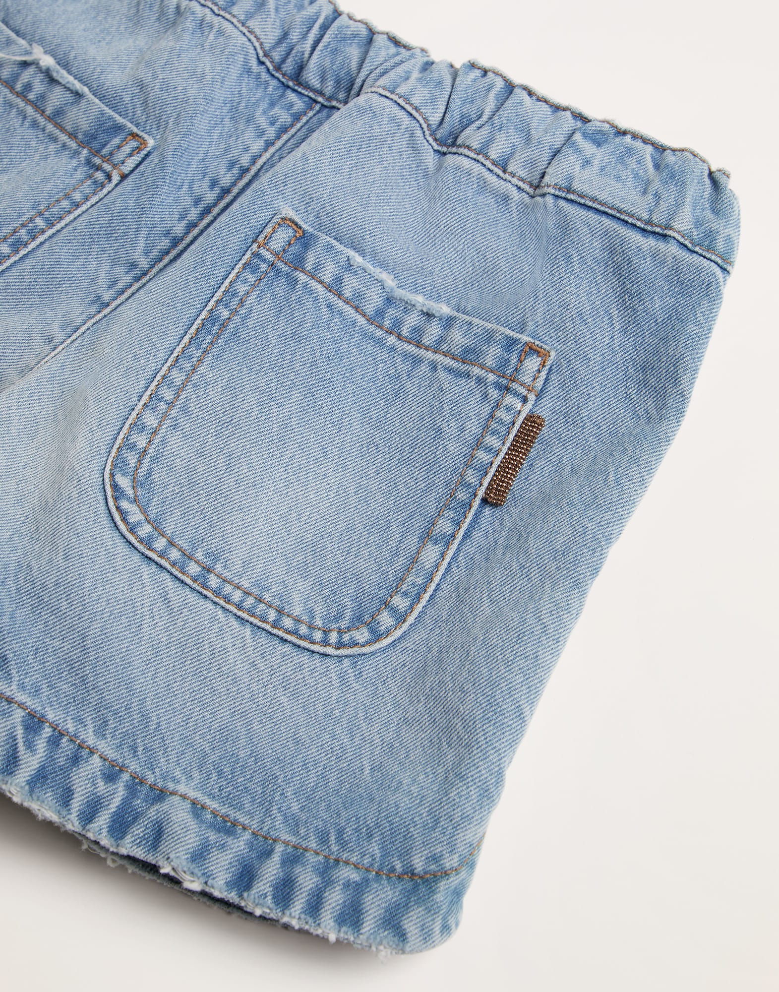 Classic denim shorts with monili
