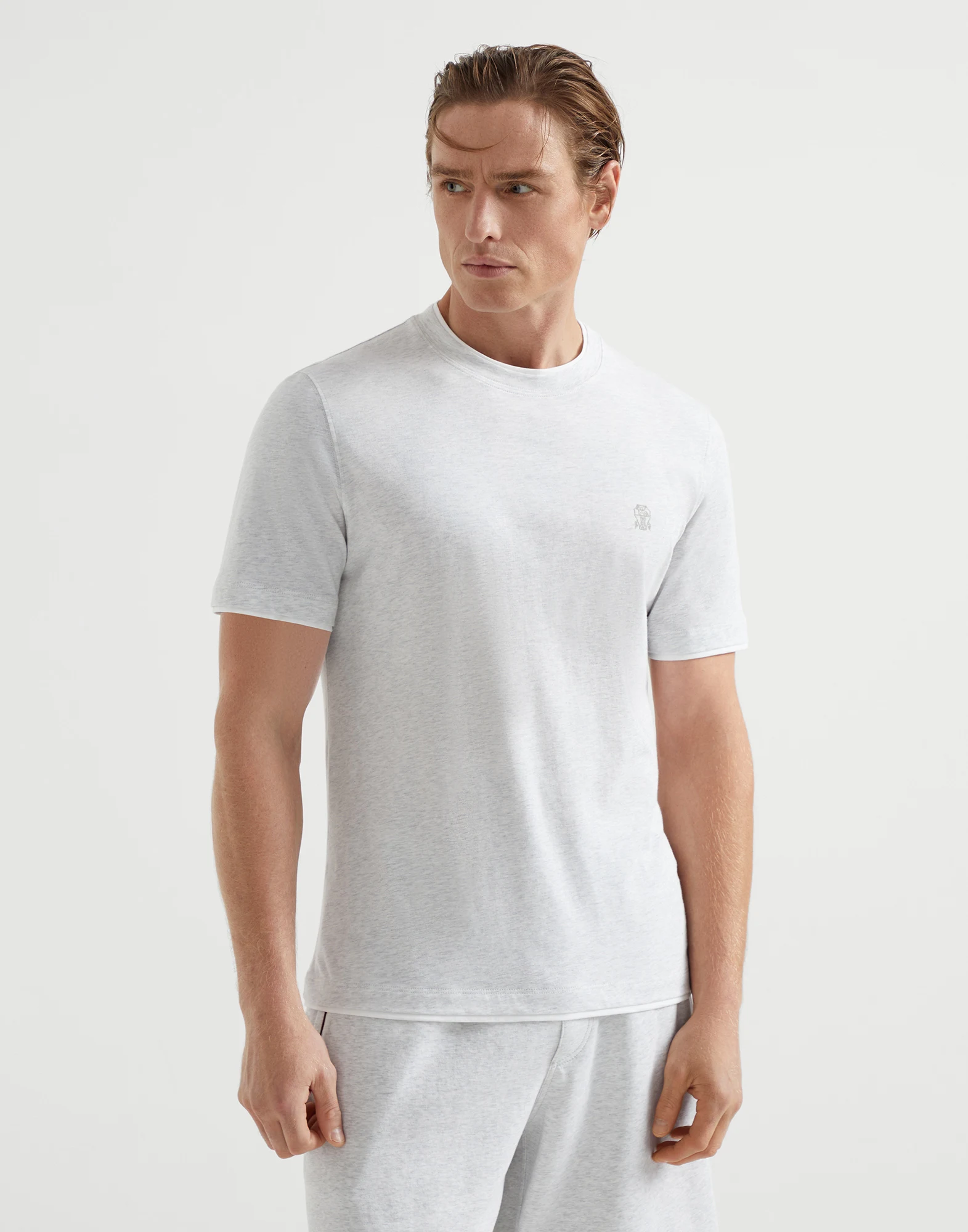 T-shirt with faux-layering