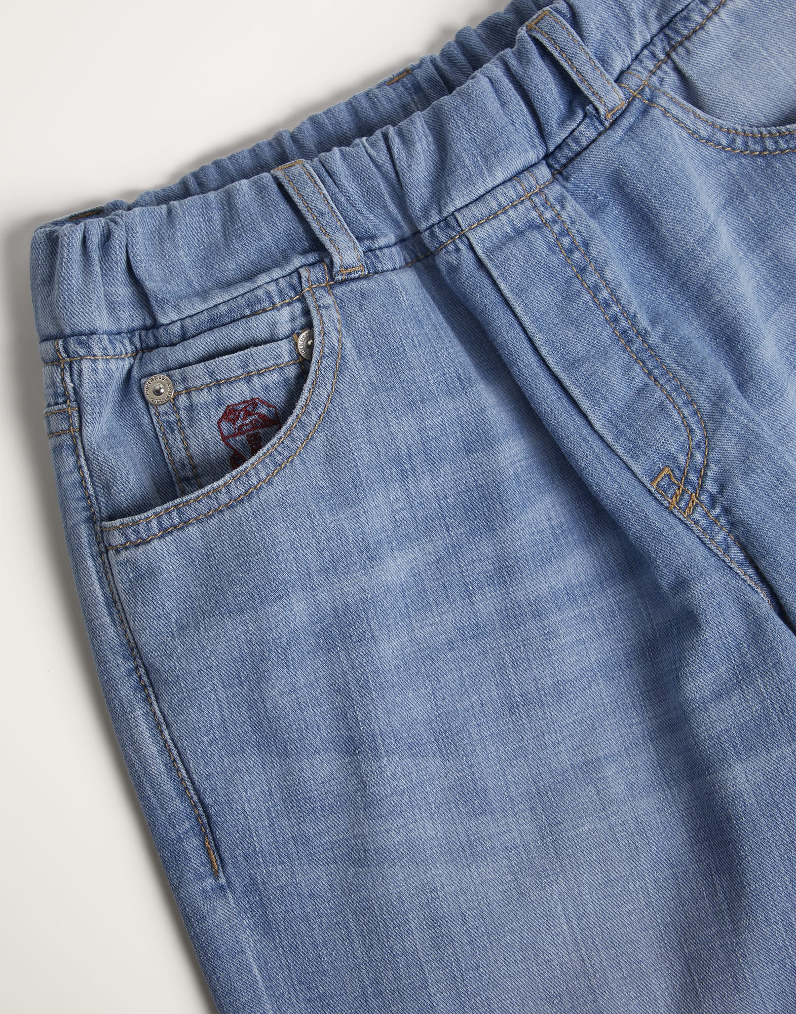 Lightweight old denim trousers