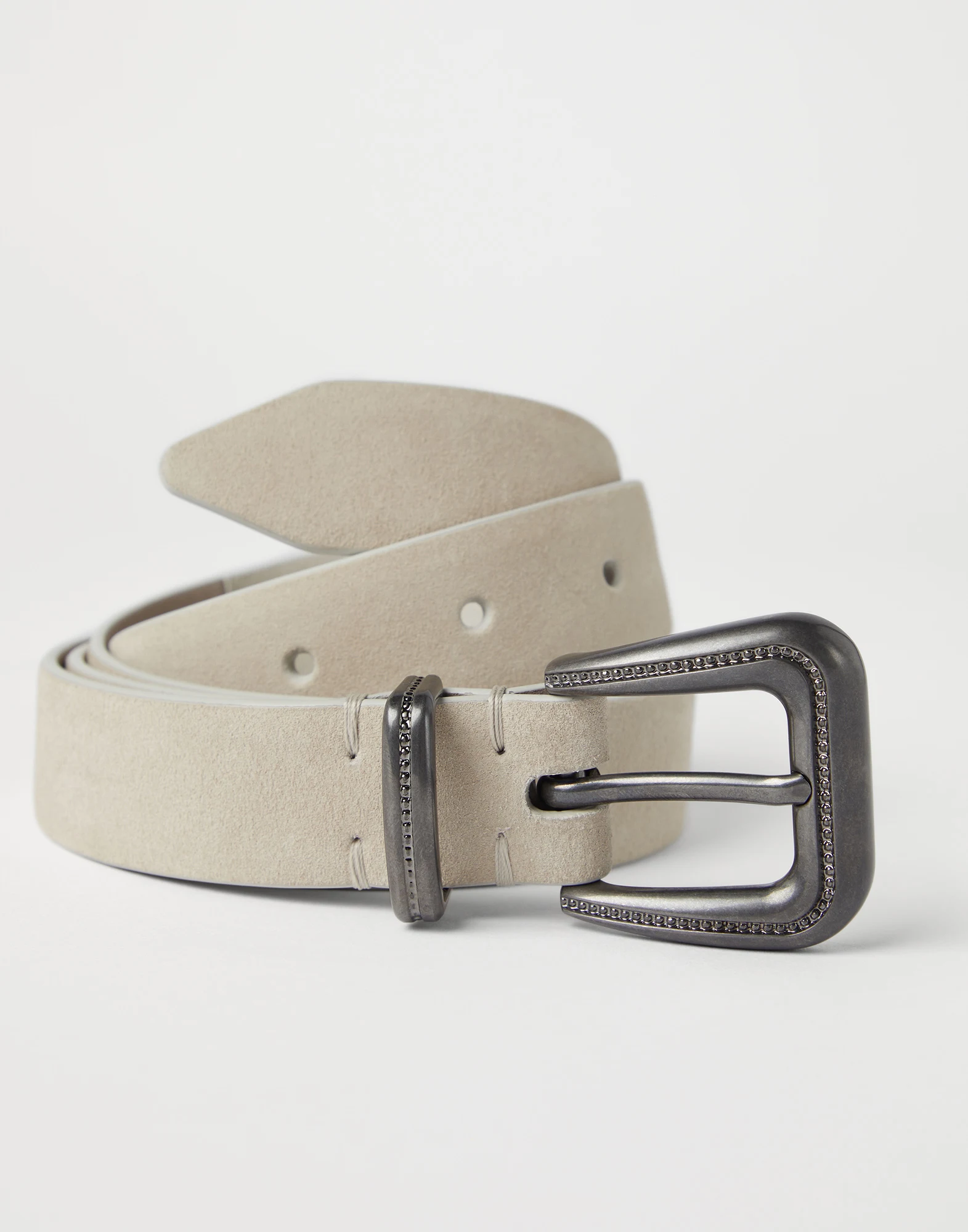 Suede calfskin belt